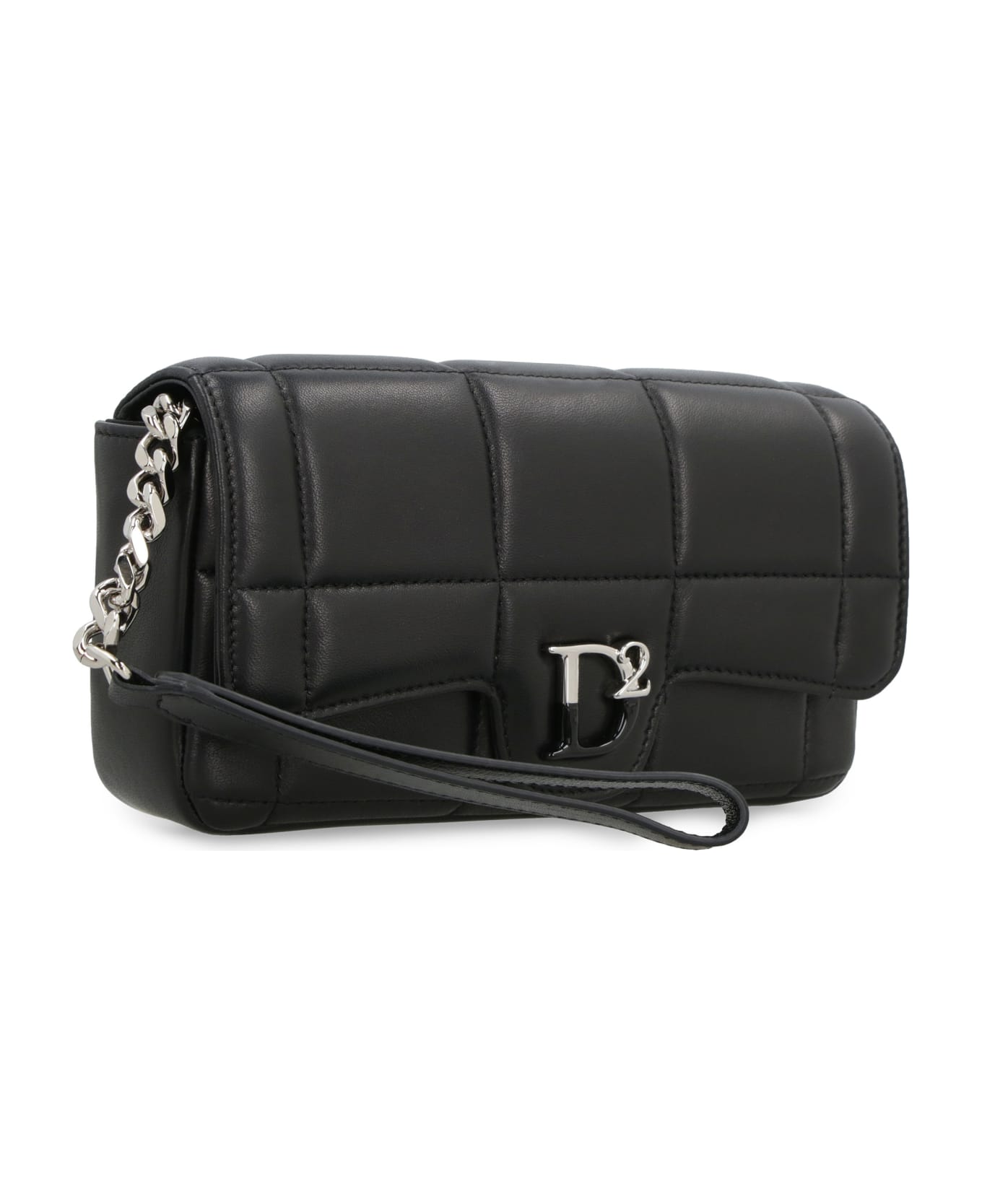 Dsquared2 D2 Statement Leather Clutch - black ショルダーバッグ