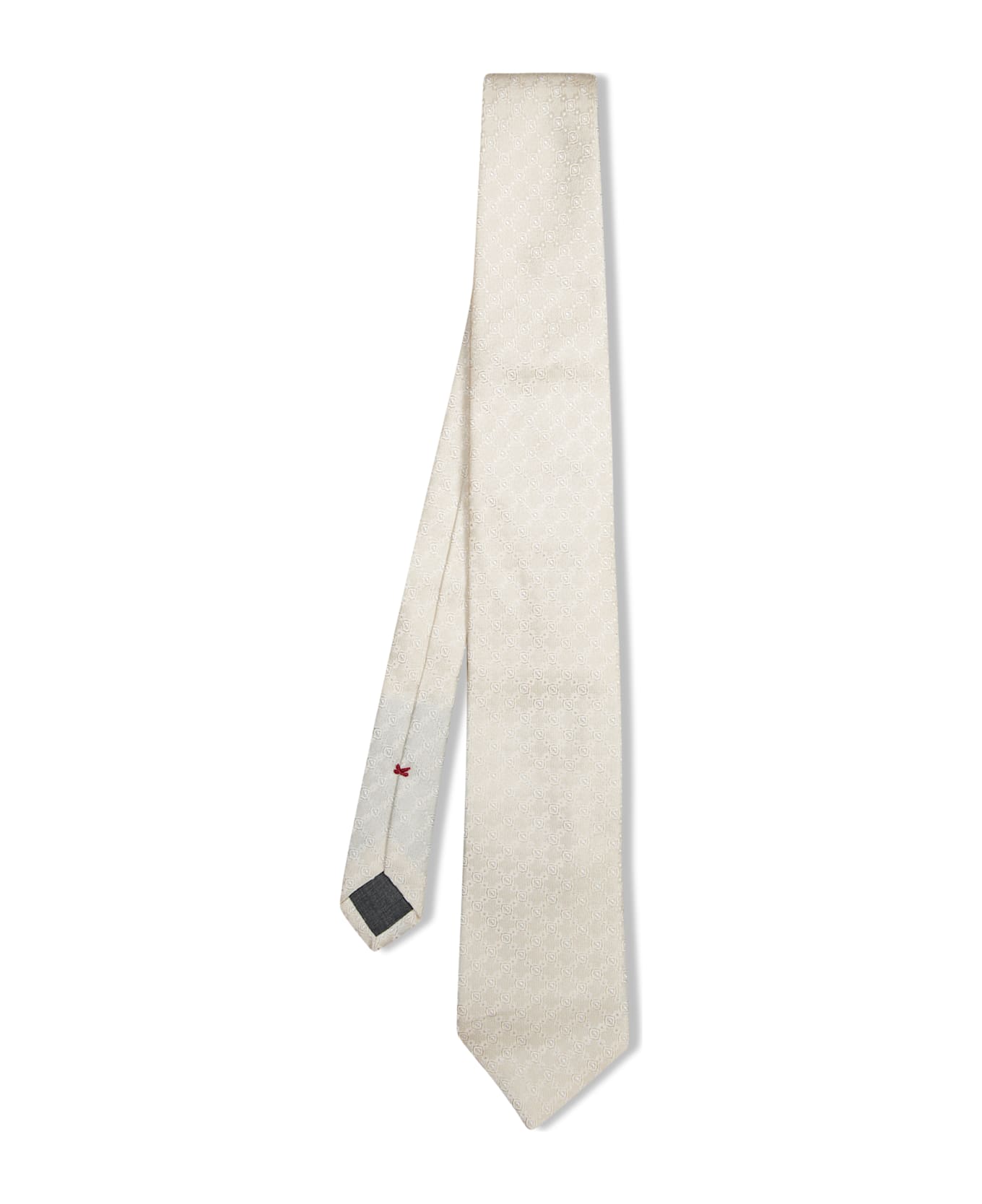 Brunello Cucinelli White Geometric Tie - White