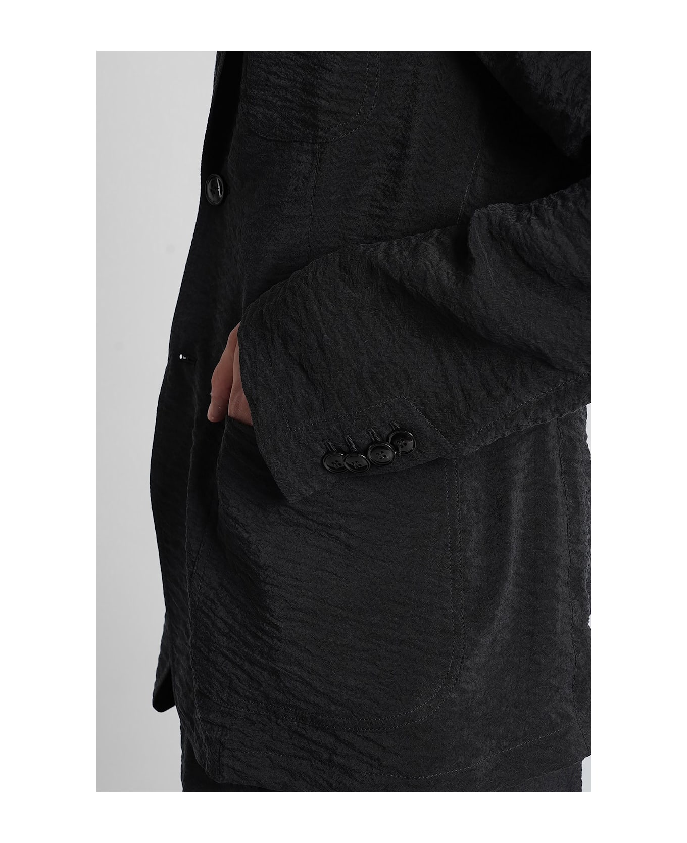 Giorgio Armani Blazer In Black Polyamide Polyester - black