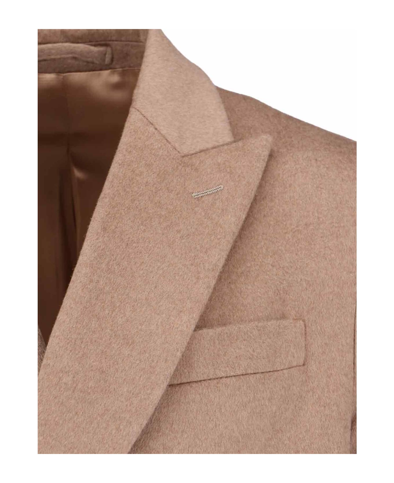 Lardini Double-breasted Midi Coat - Beige