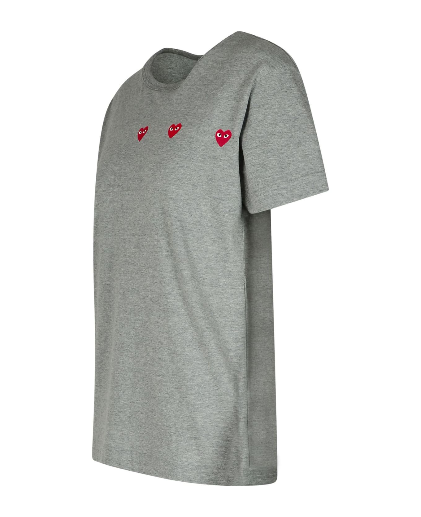 Comme des Garçons Play Gray Cotton T-shirt - Grey