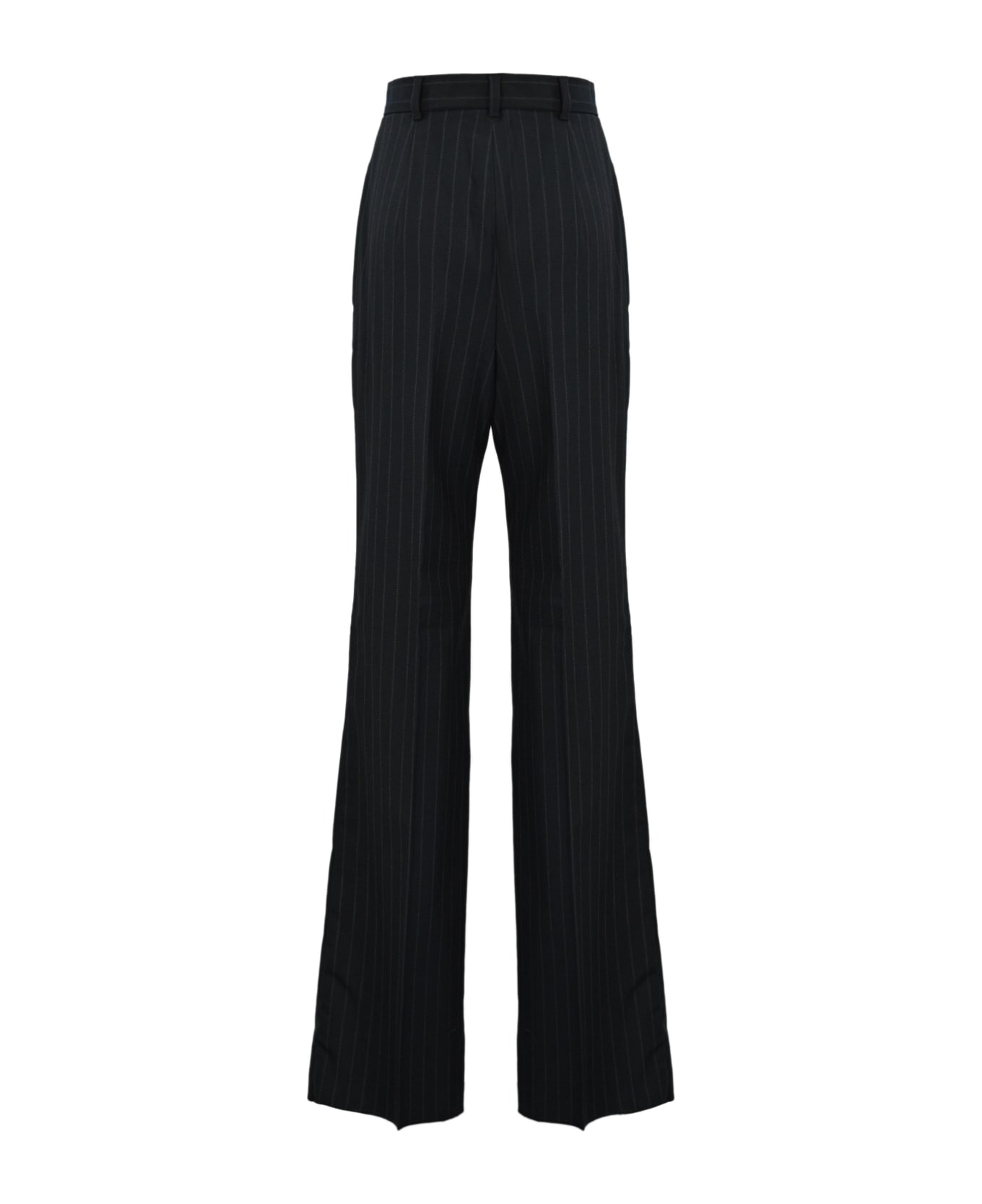 Max Mara Studio 'vanna' Gabardine Pinstriped Trousers Max Mara Studio - Blue