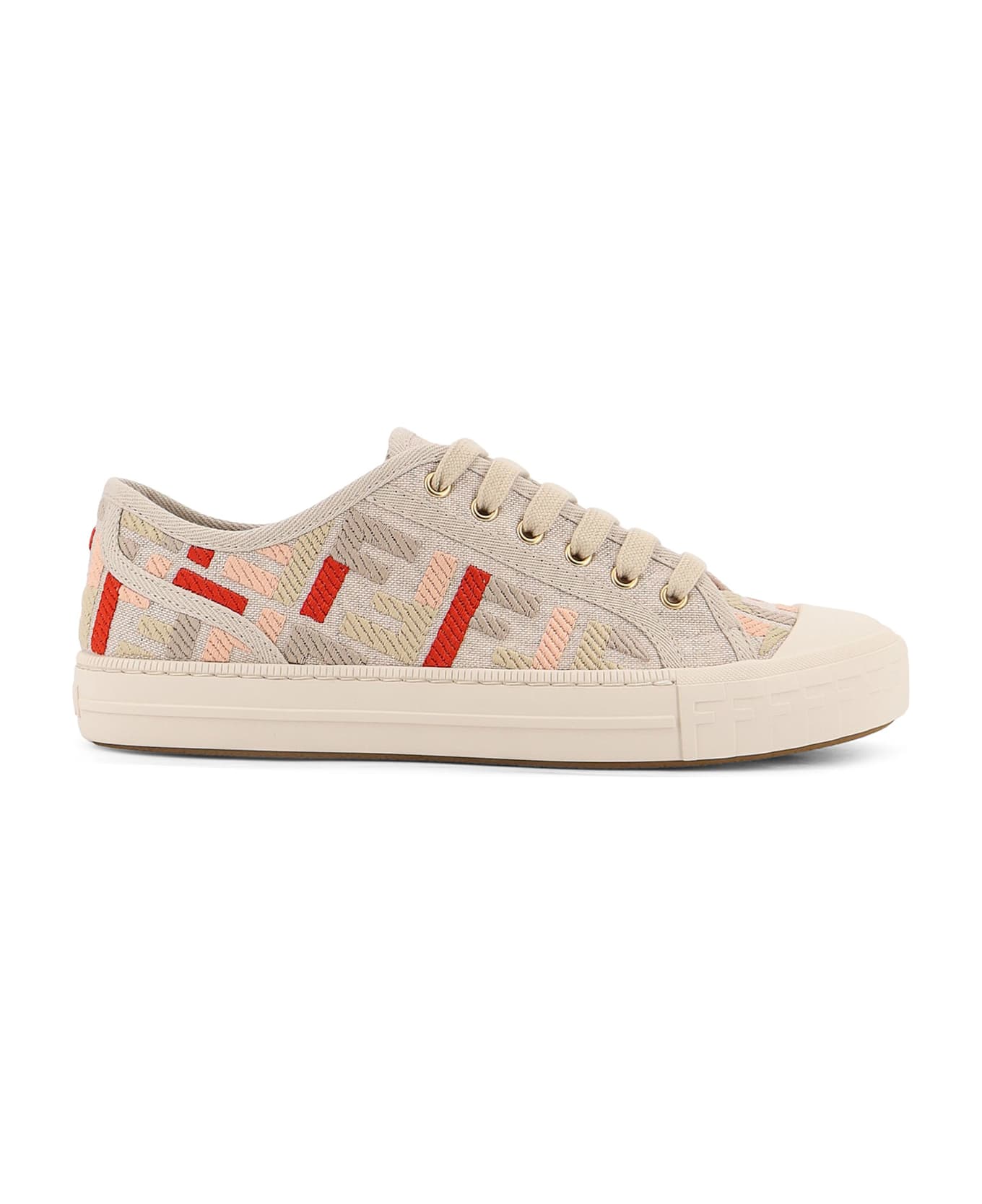 Fendi Domino Canvas Sneakers - GREZ ROS.ROSA.BE.TOR