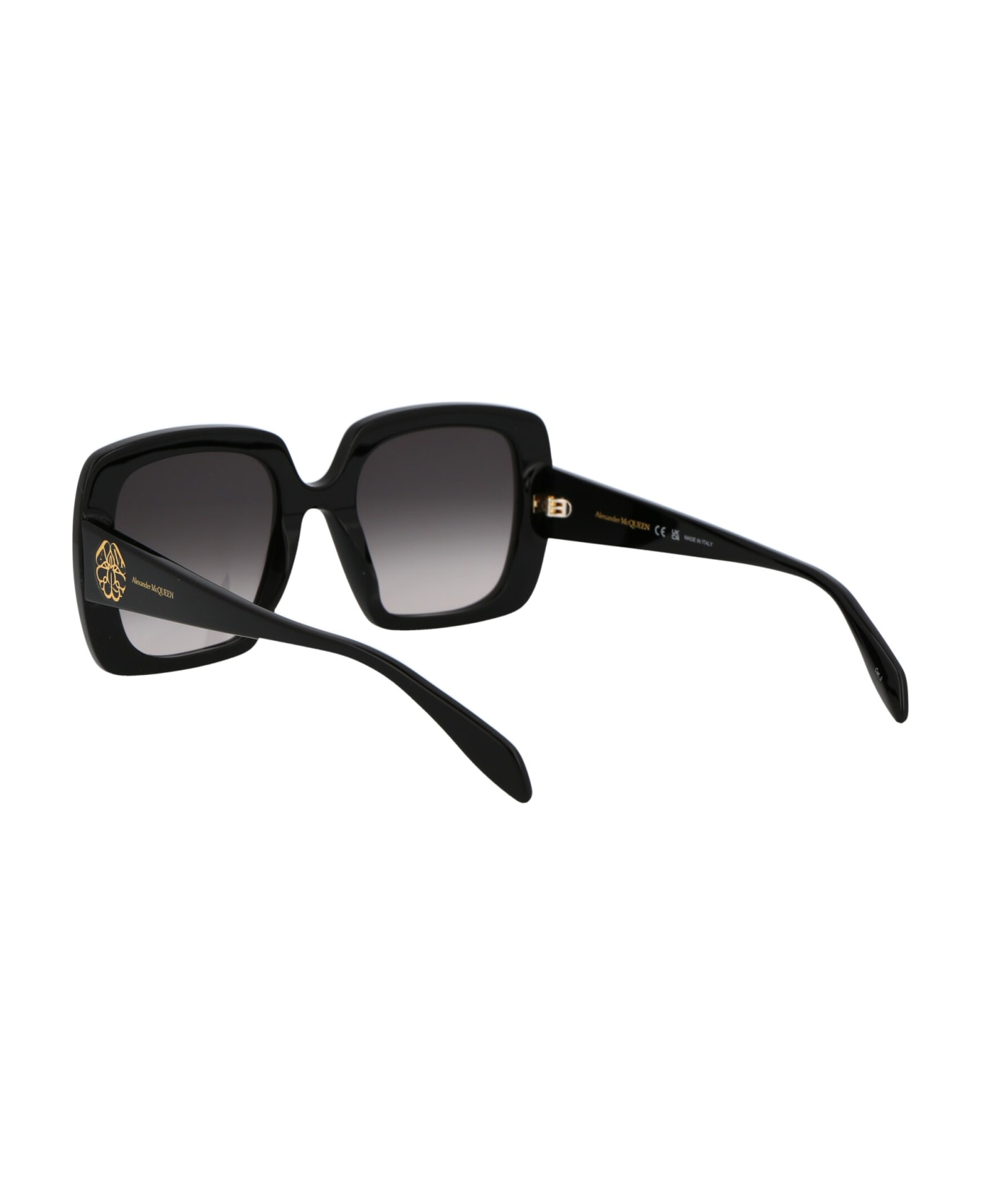 Alexander McQueen Eyewear Am0378s Sunglasses - 001 BLACK BLACK GREY