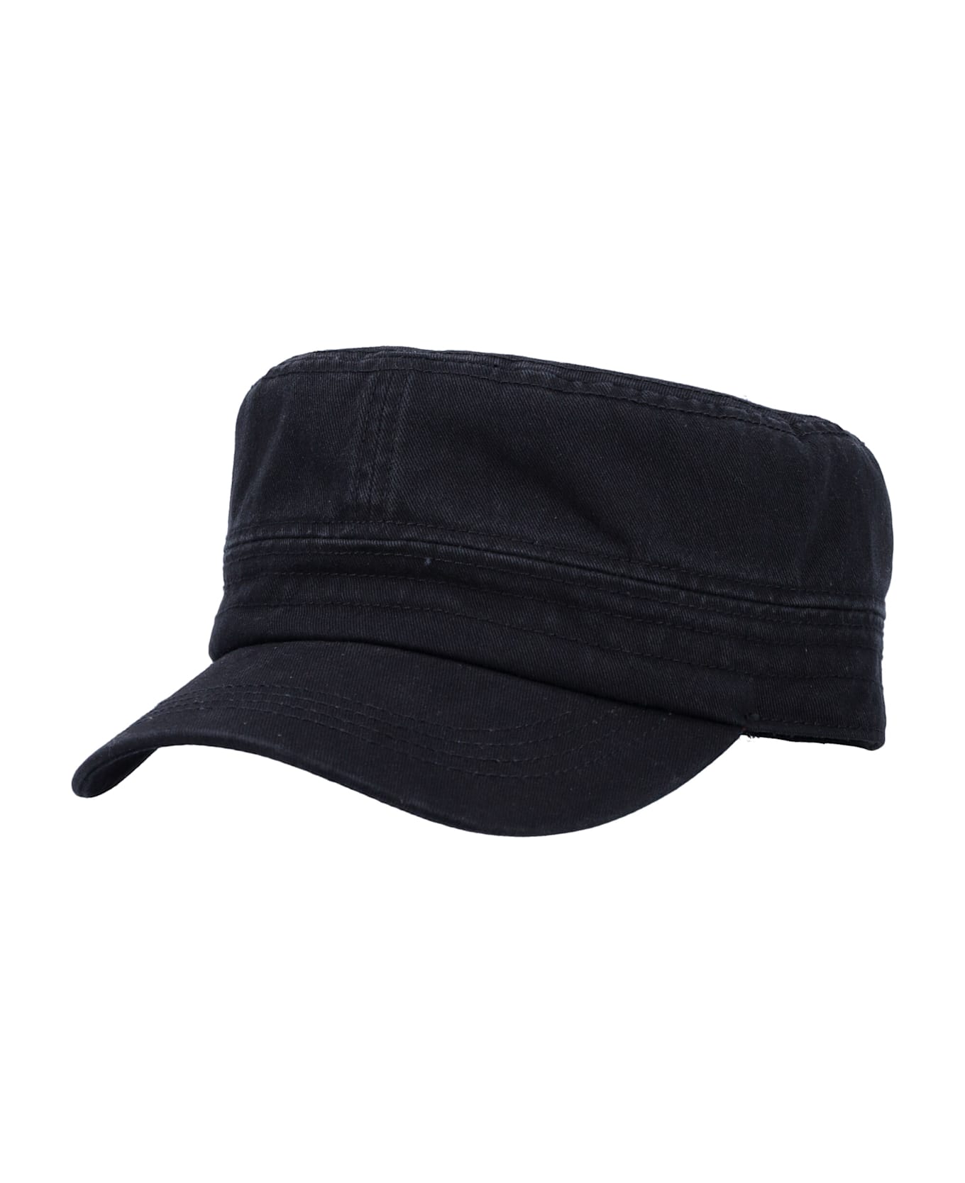 Stussy Cadet Helvetica Logo Cap - BLACK