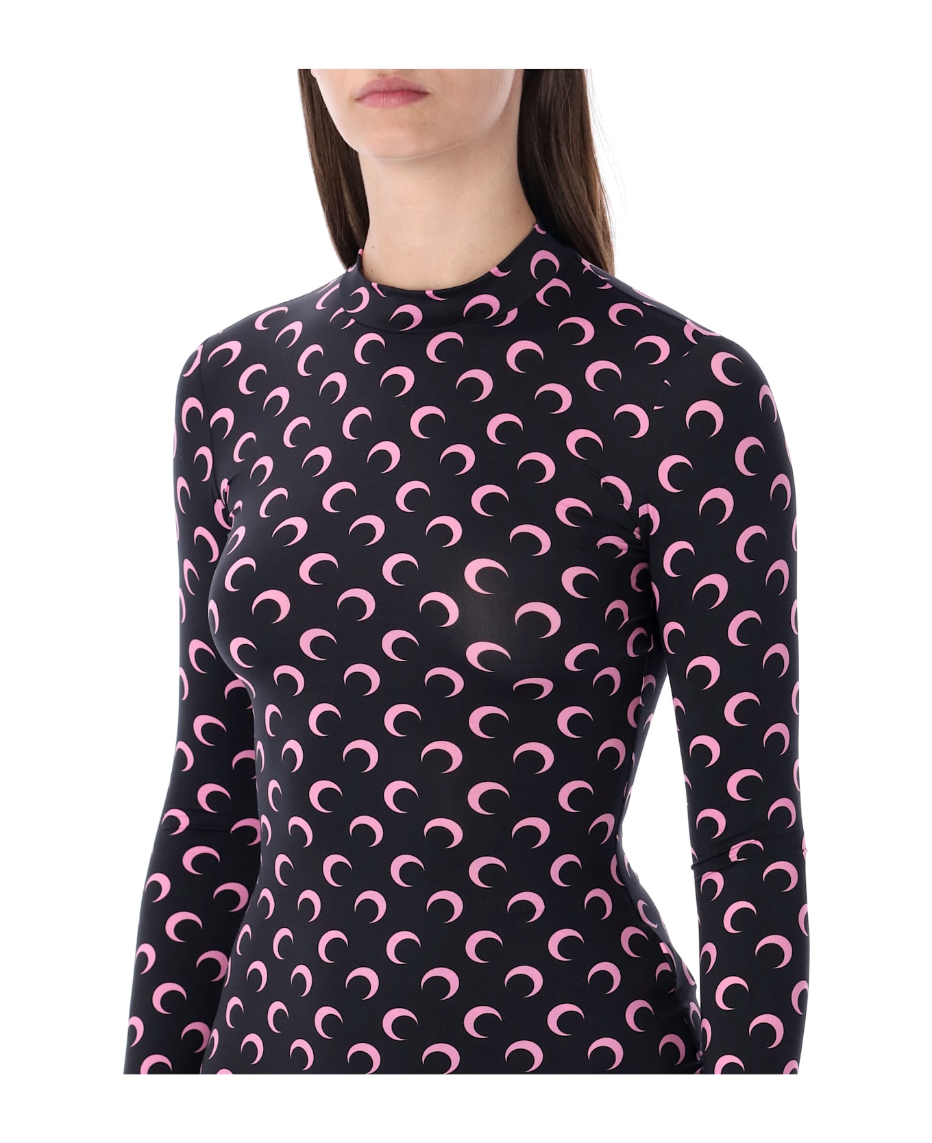 Marine Serre Moon All-over Slim Top - Black
