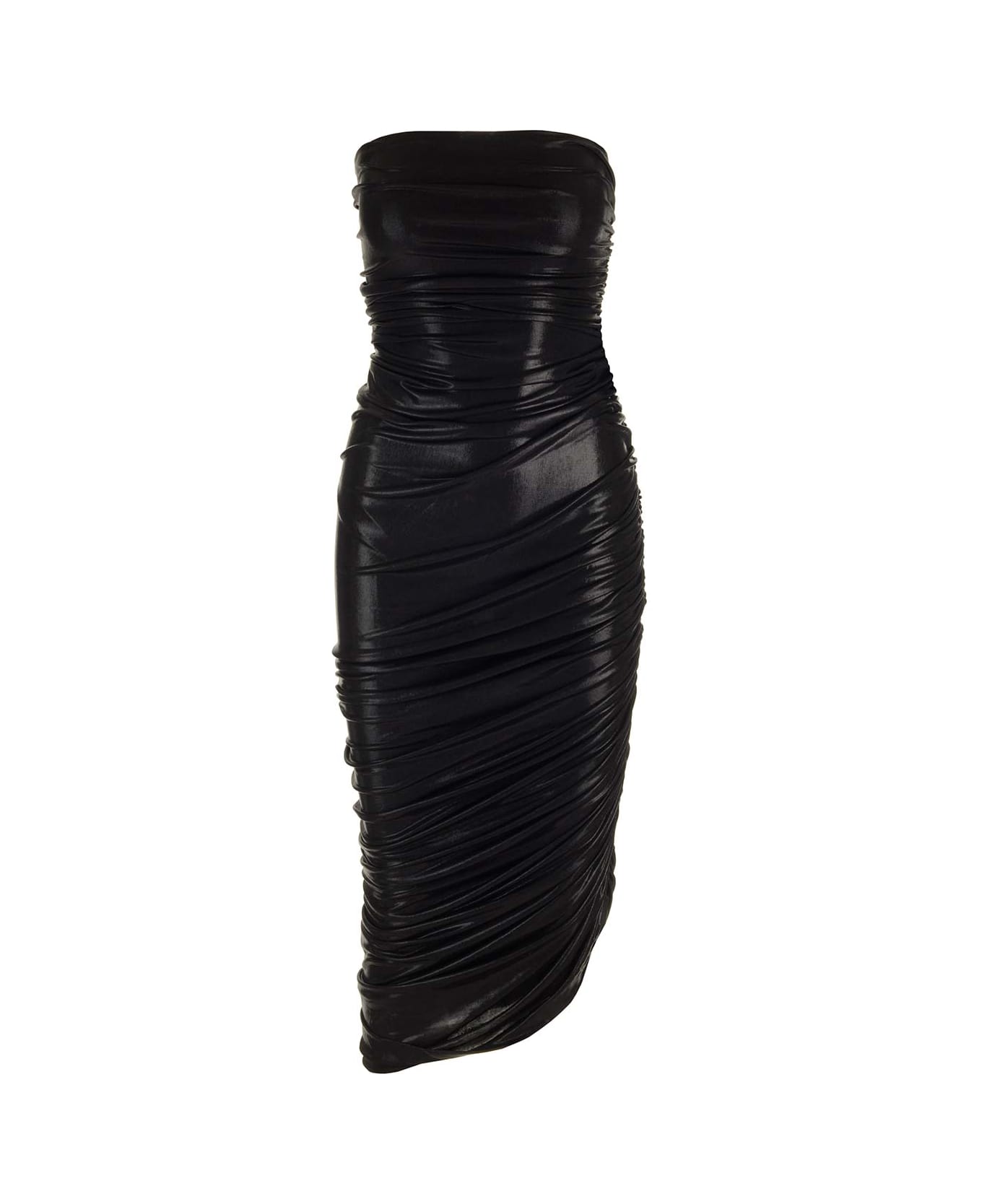 Norma Kamali Draped 'diana' Midi Dress - Black