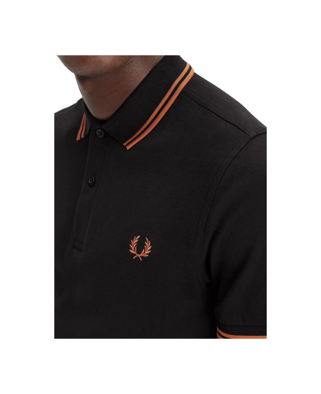 Fred Perry Polo With Logo - BLACK