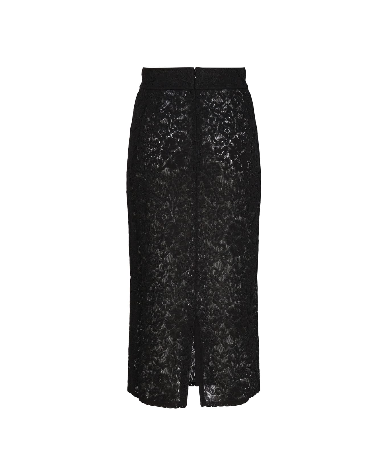 Dolce & Gabbana Lace Midi Skirt - Black