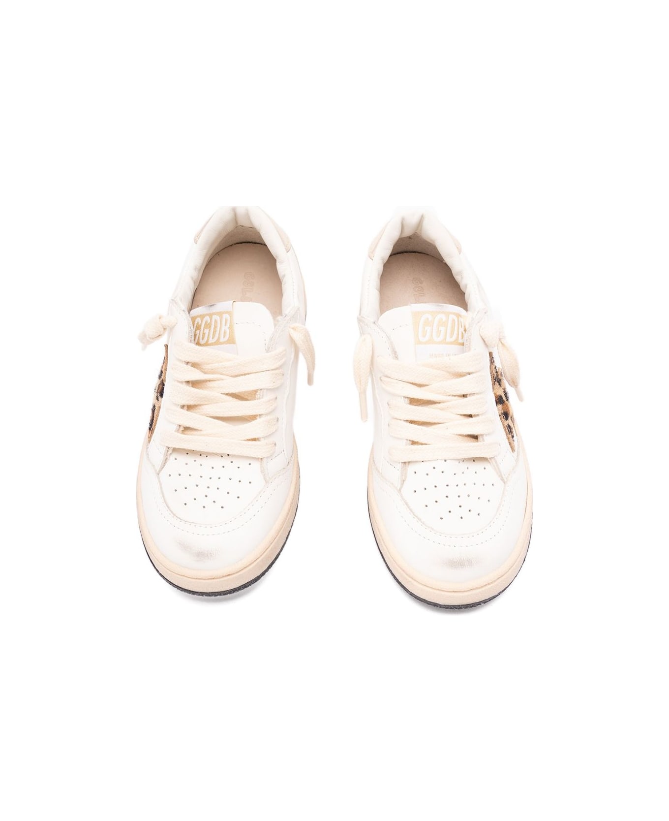 Golden Goose Kids Ball Star Sneakers - White