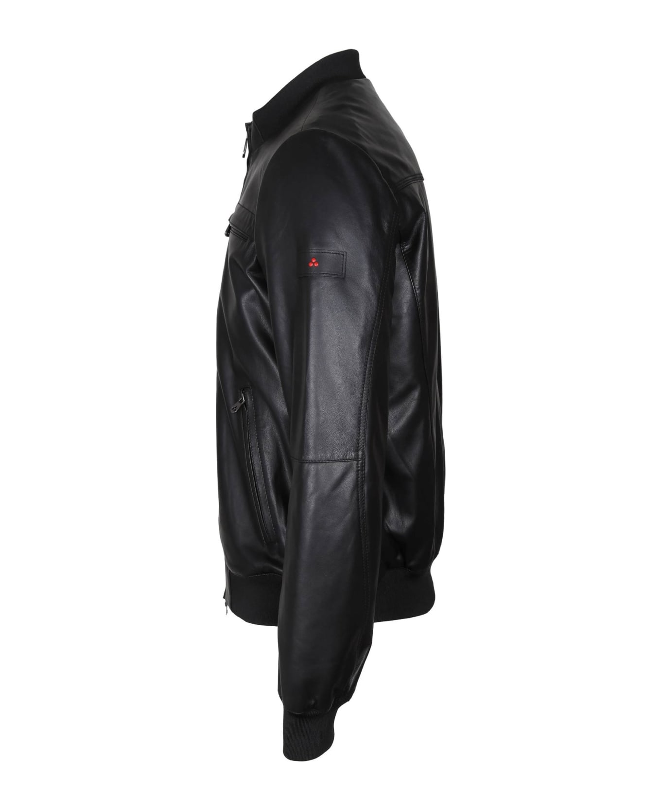 Peuterey Sands Leather Jacket Color Black - Black
