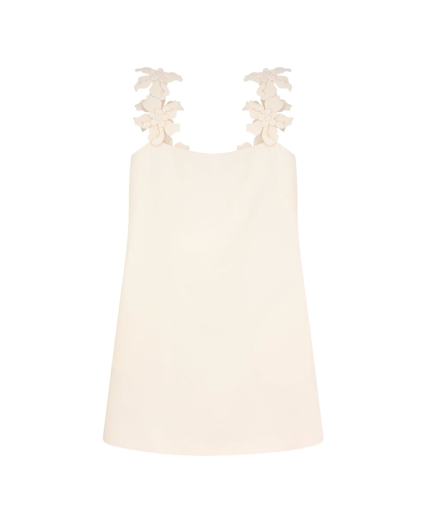 Valentino Crepe Couture Sleeveless Mini Dress - White