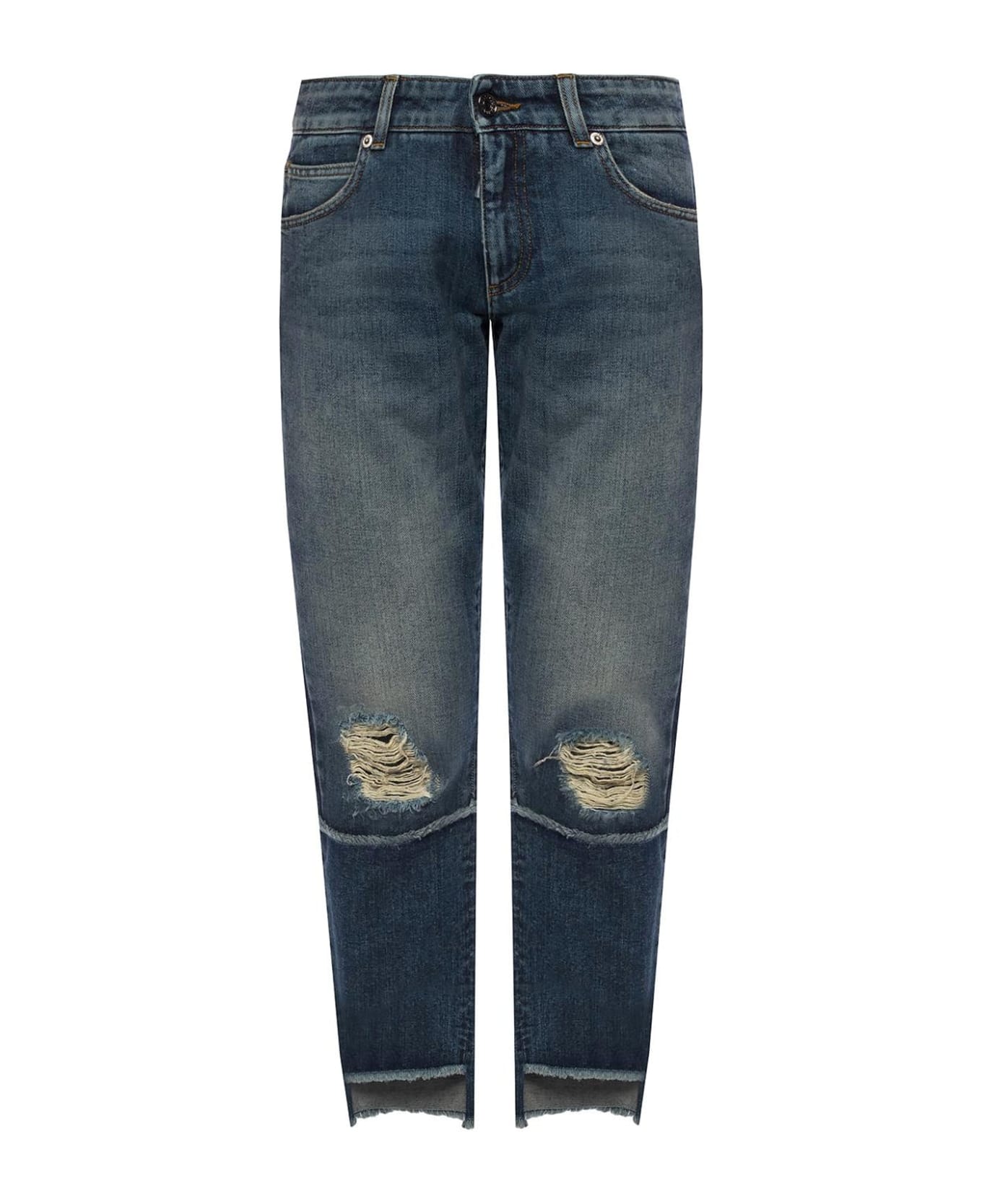 Dolce & Gabbana Cropped Denim Jeans - Blue