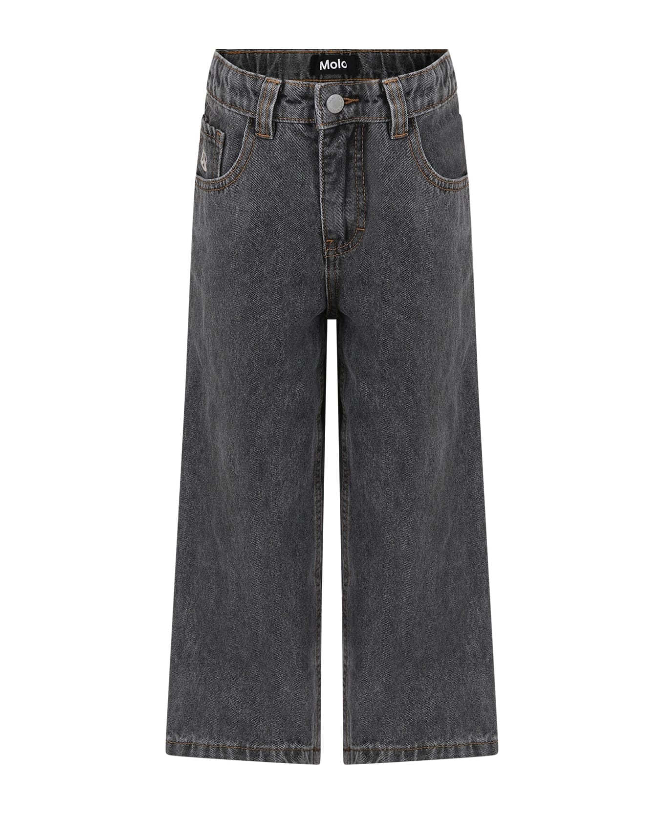 Molo Grey Jeans For Boy With Logo - Grey