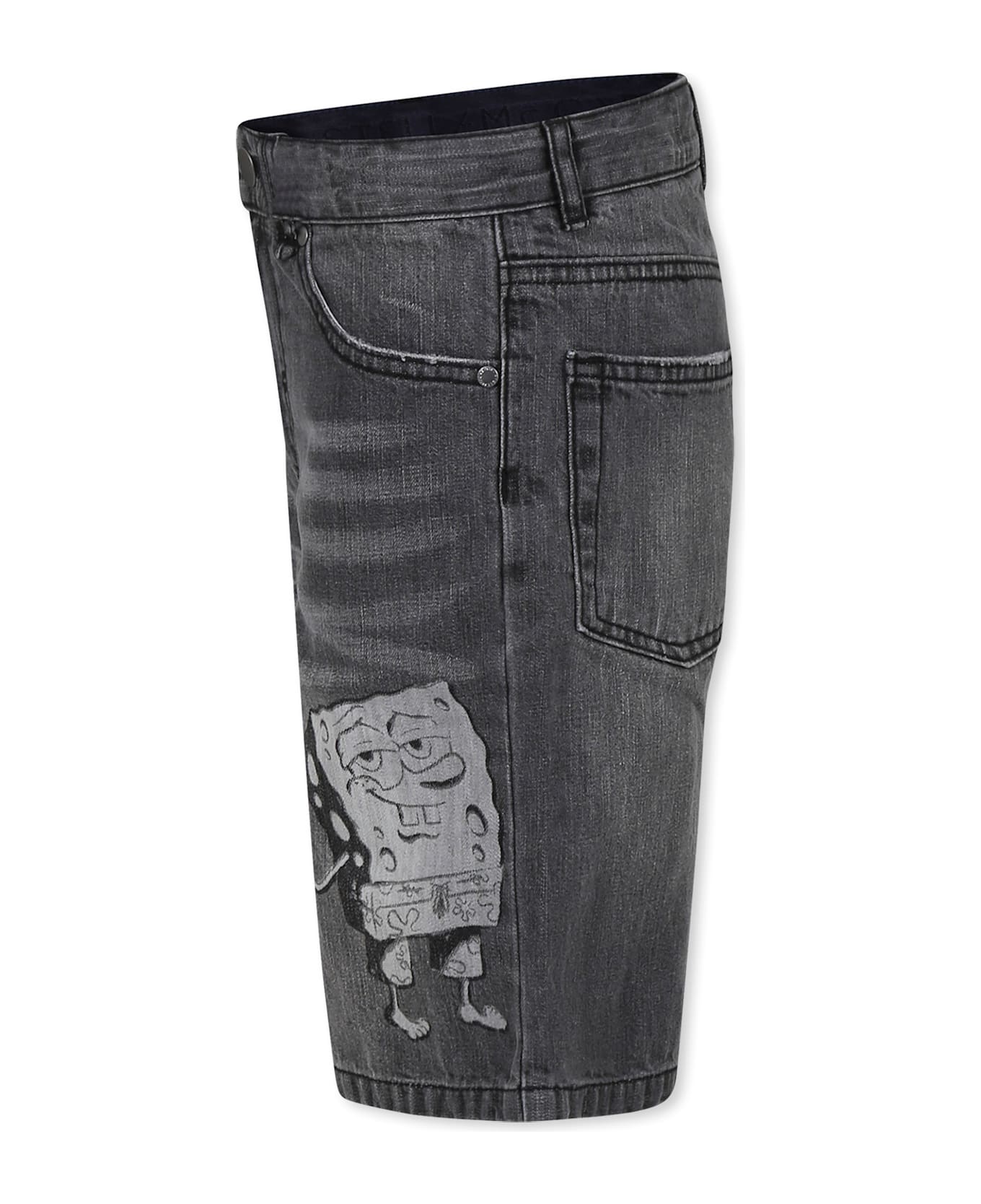 Stella McCartney Kids Grey Shorts For Boy With Spongebob - Grey