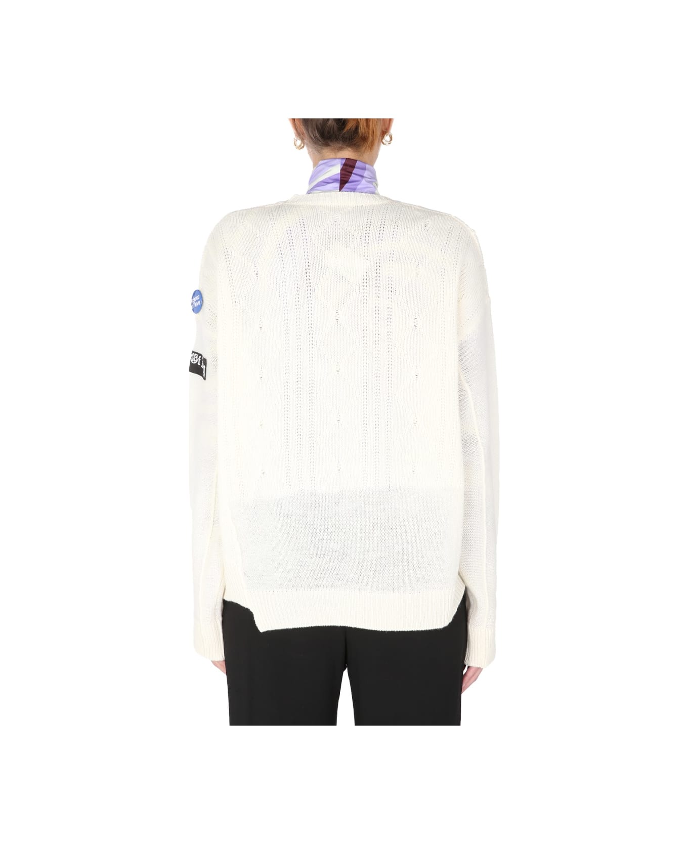Raf Simons Crew Neck Sweater - WHITE