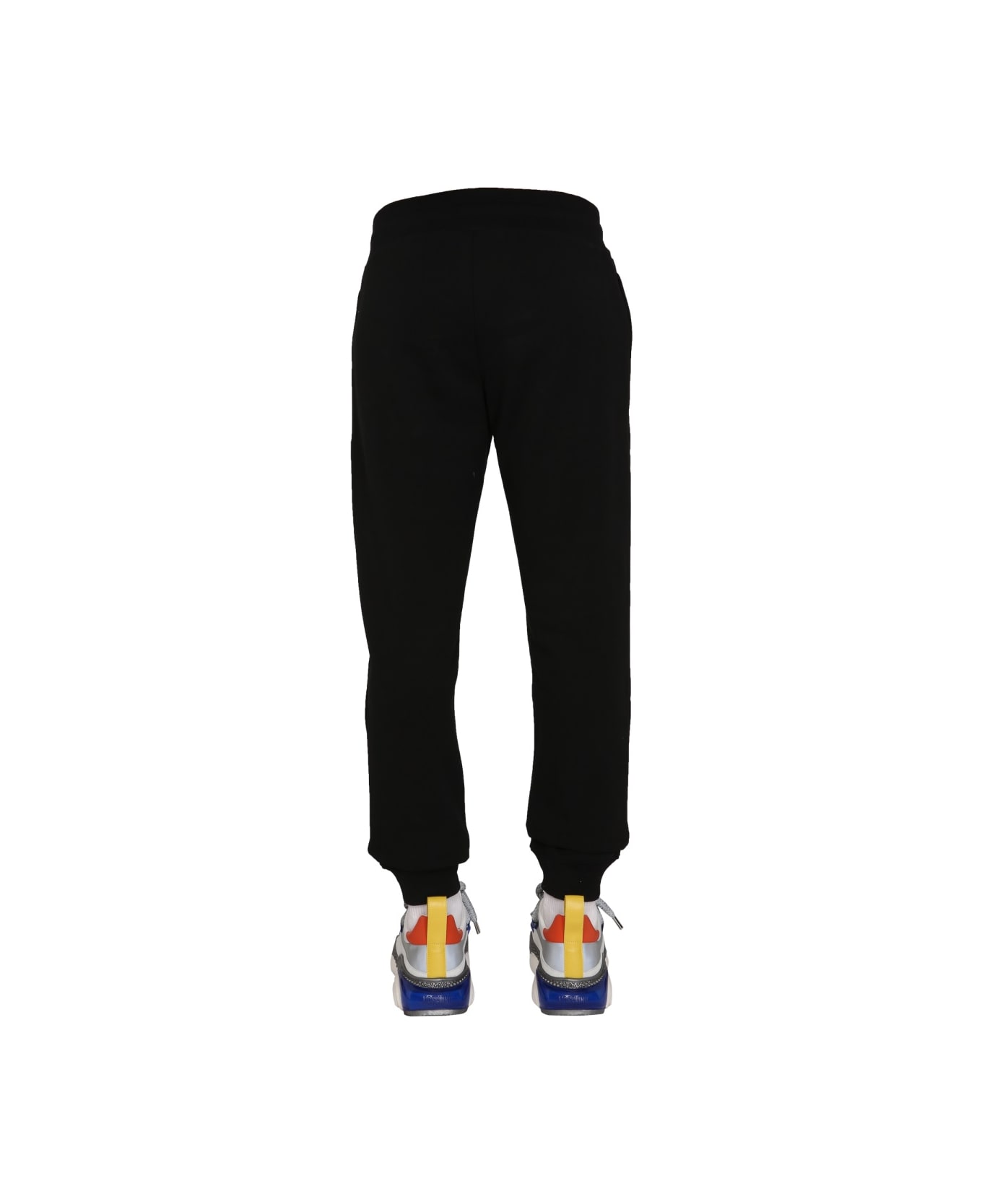 Moschino Multicolor Logo Jogging Pants - BLACK