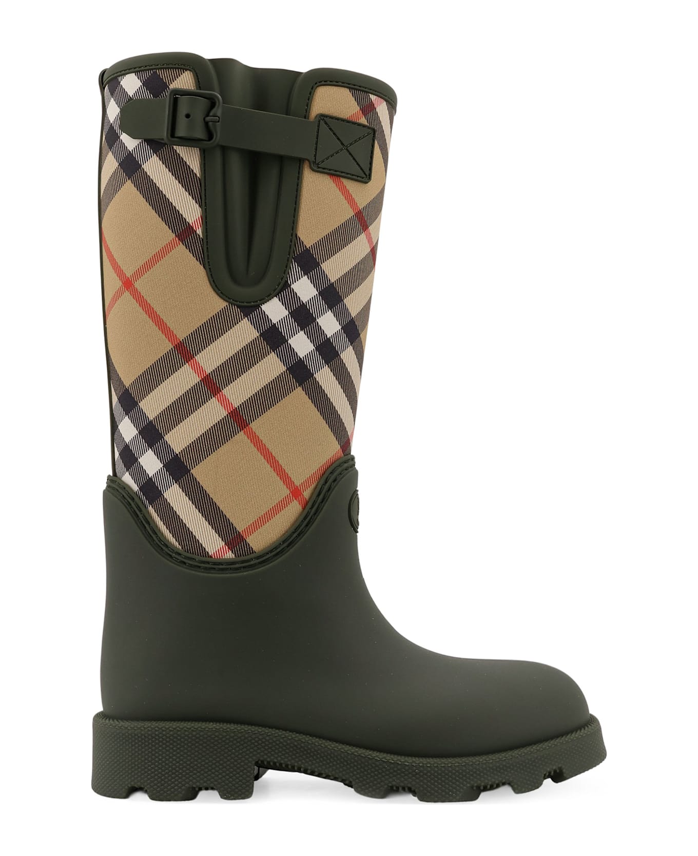 Burberry Rainboots With Traditional Check Insert - LOCH
