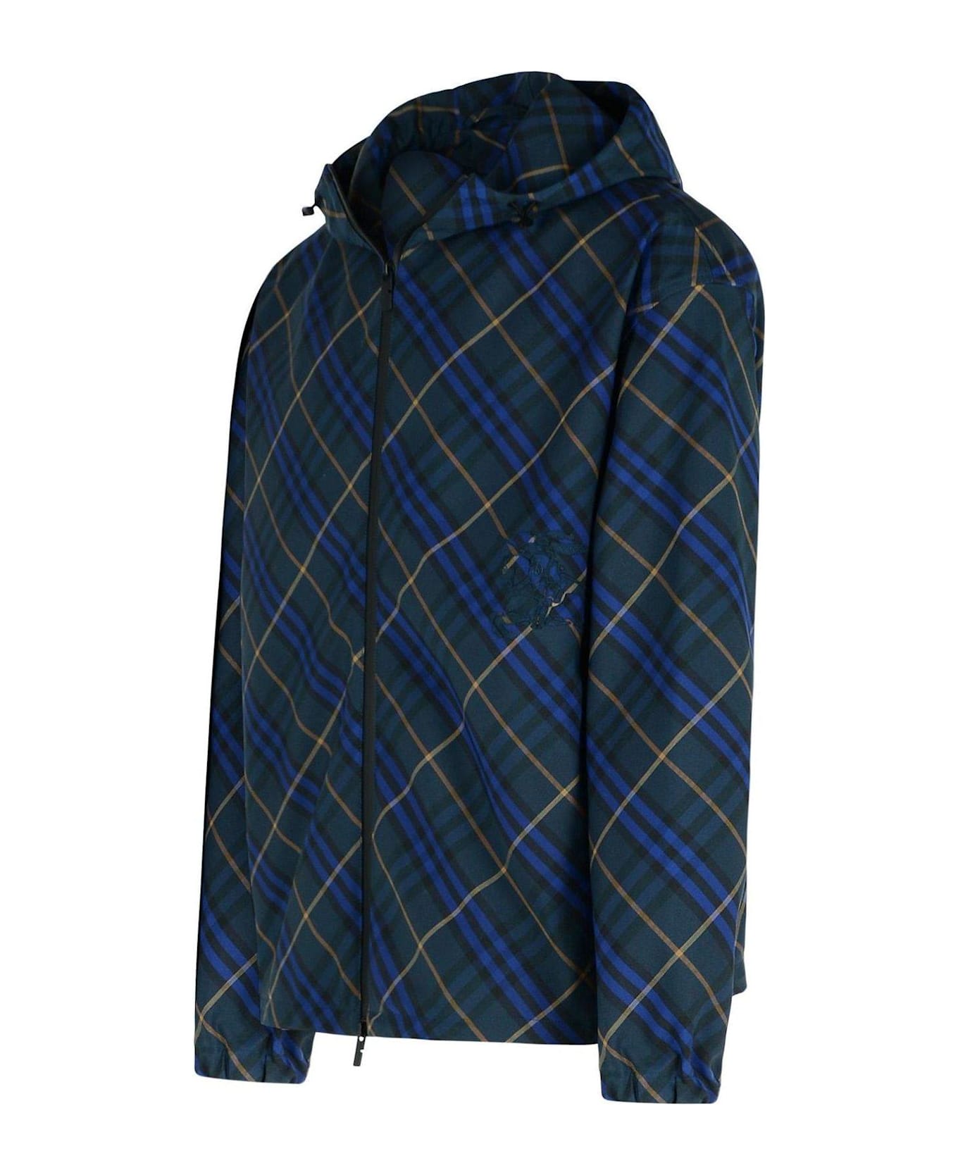 Burberry Check-pattern Hooded Jacket - MIDNIGHT IP CHECK