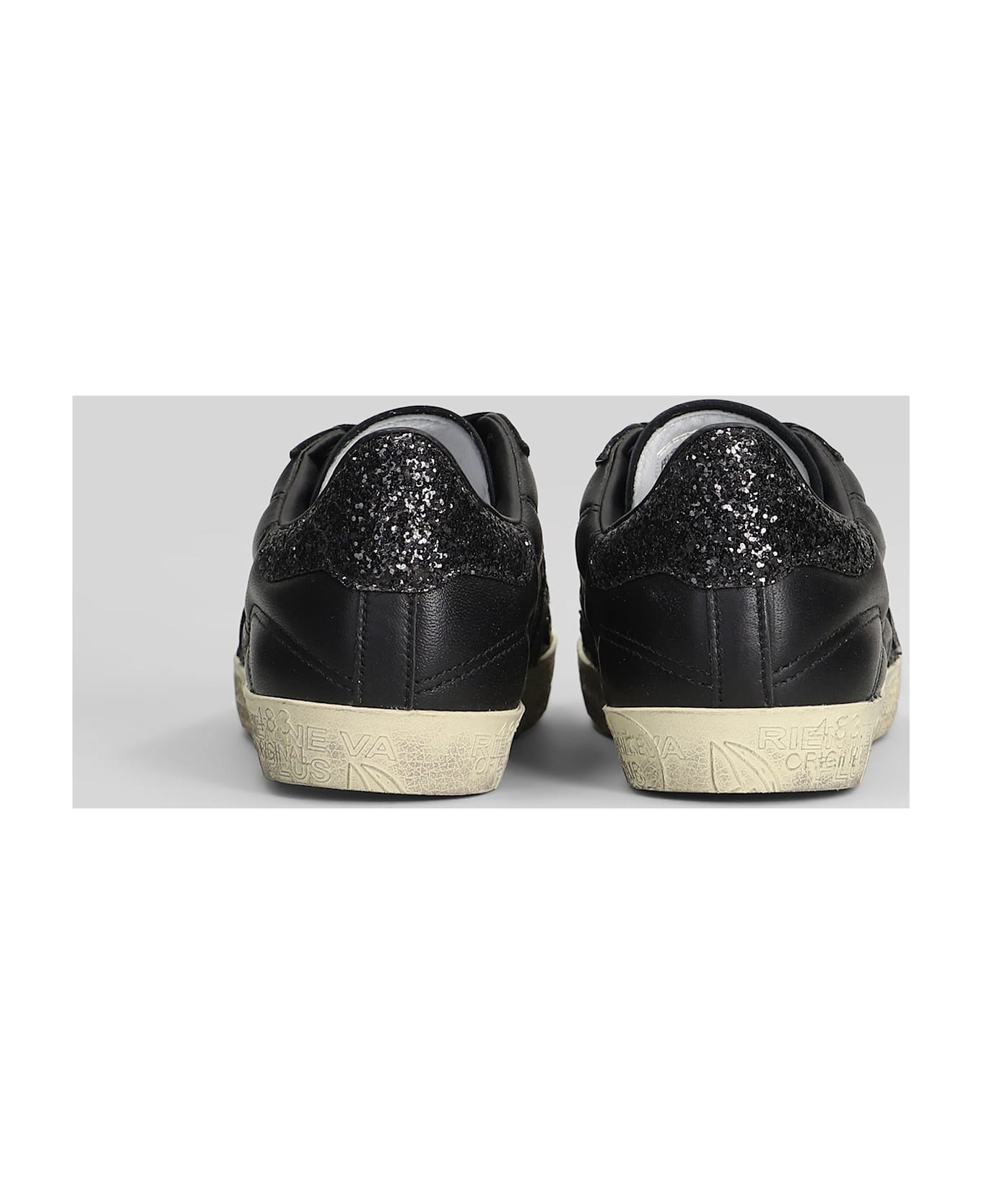 Premiata Steven Sneakers In Black Leather - black