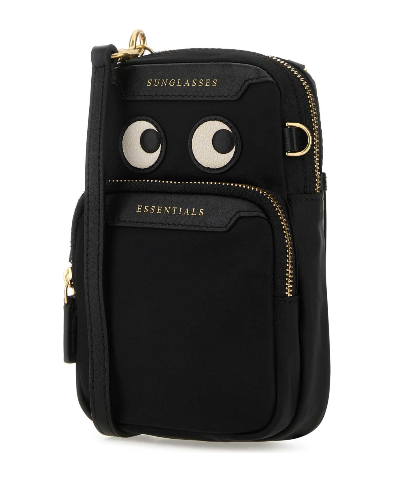 Anya Hindmarch Black Nylon Eyes Essentials Crossbody Bag - BLACK