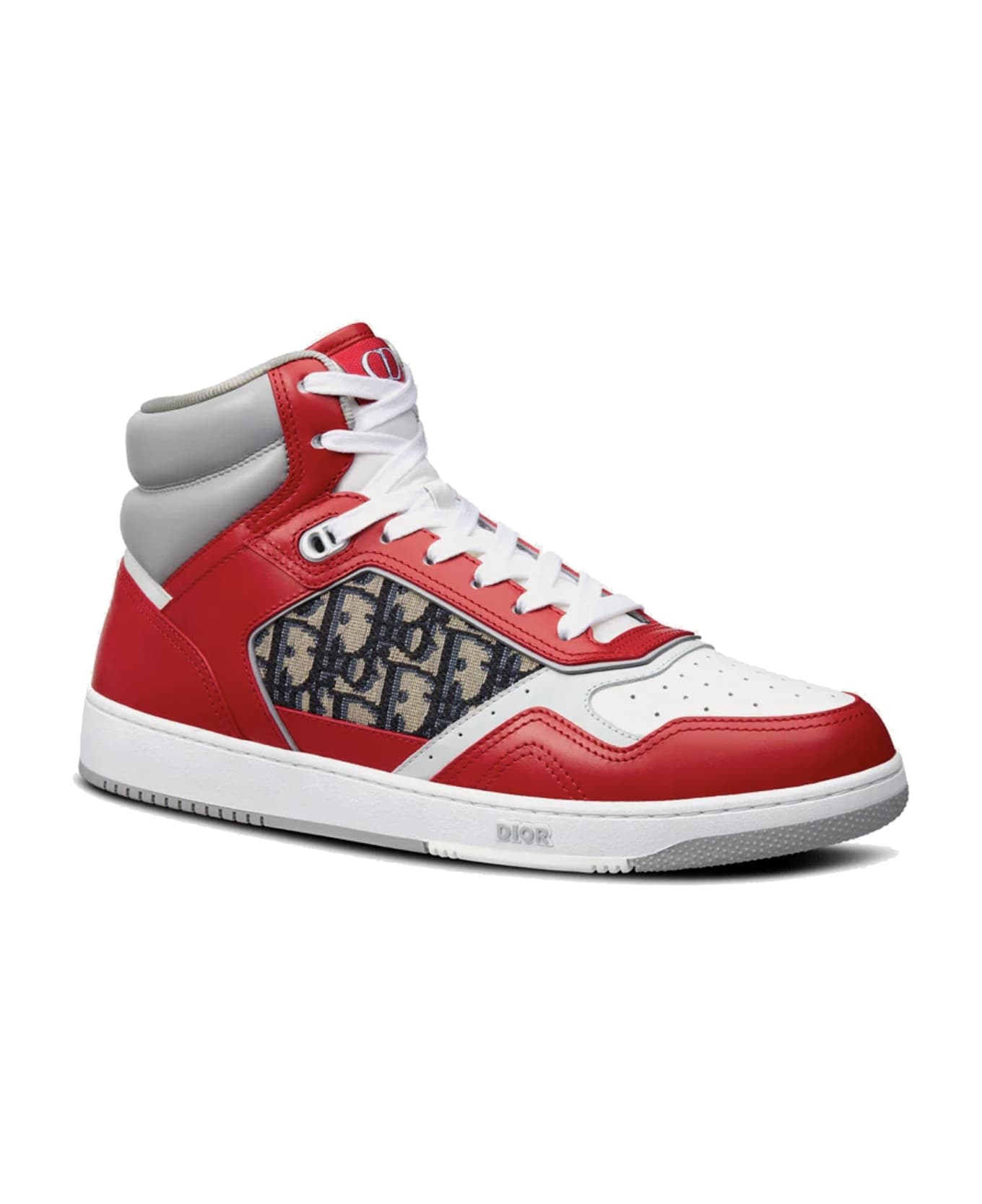 Dior Oblique High-top Sneakers - Red