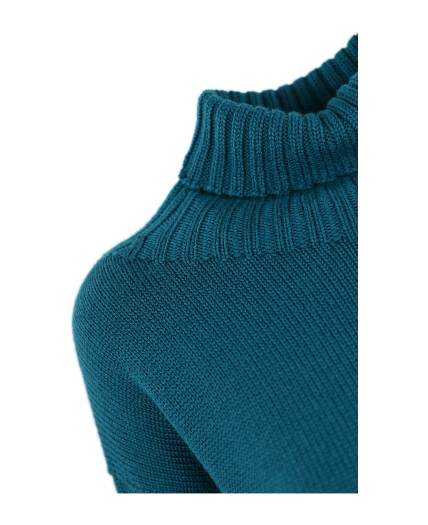 Drumohr High Neck Sweater - Turchese