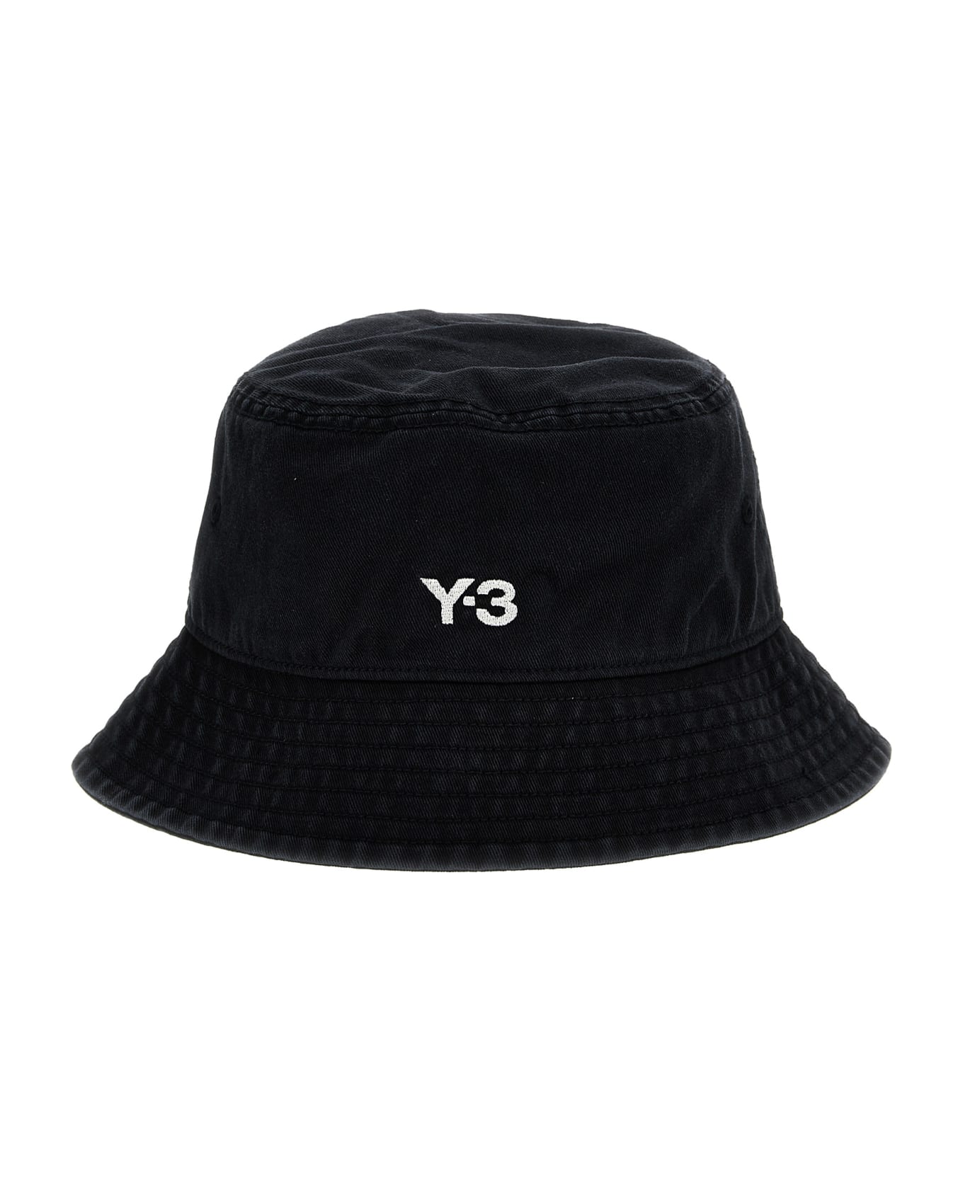 Y-3 Logo Embroidery Bucket Hat - Black  