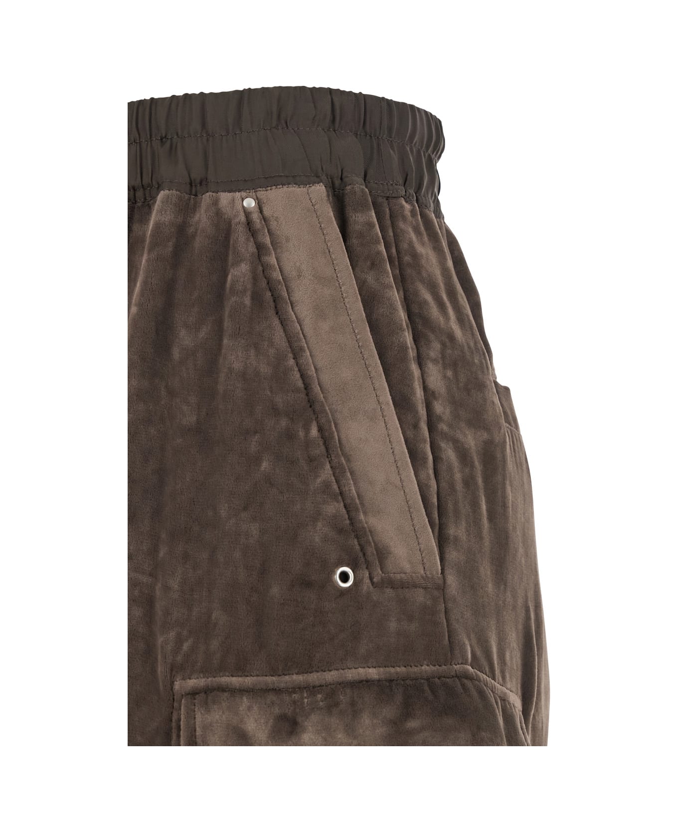 Rick Owens 
cargo Belas
 Brown Cargo Pants With Drawstring Waist And Cargo Pockets In Velvet Woman - Brown