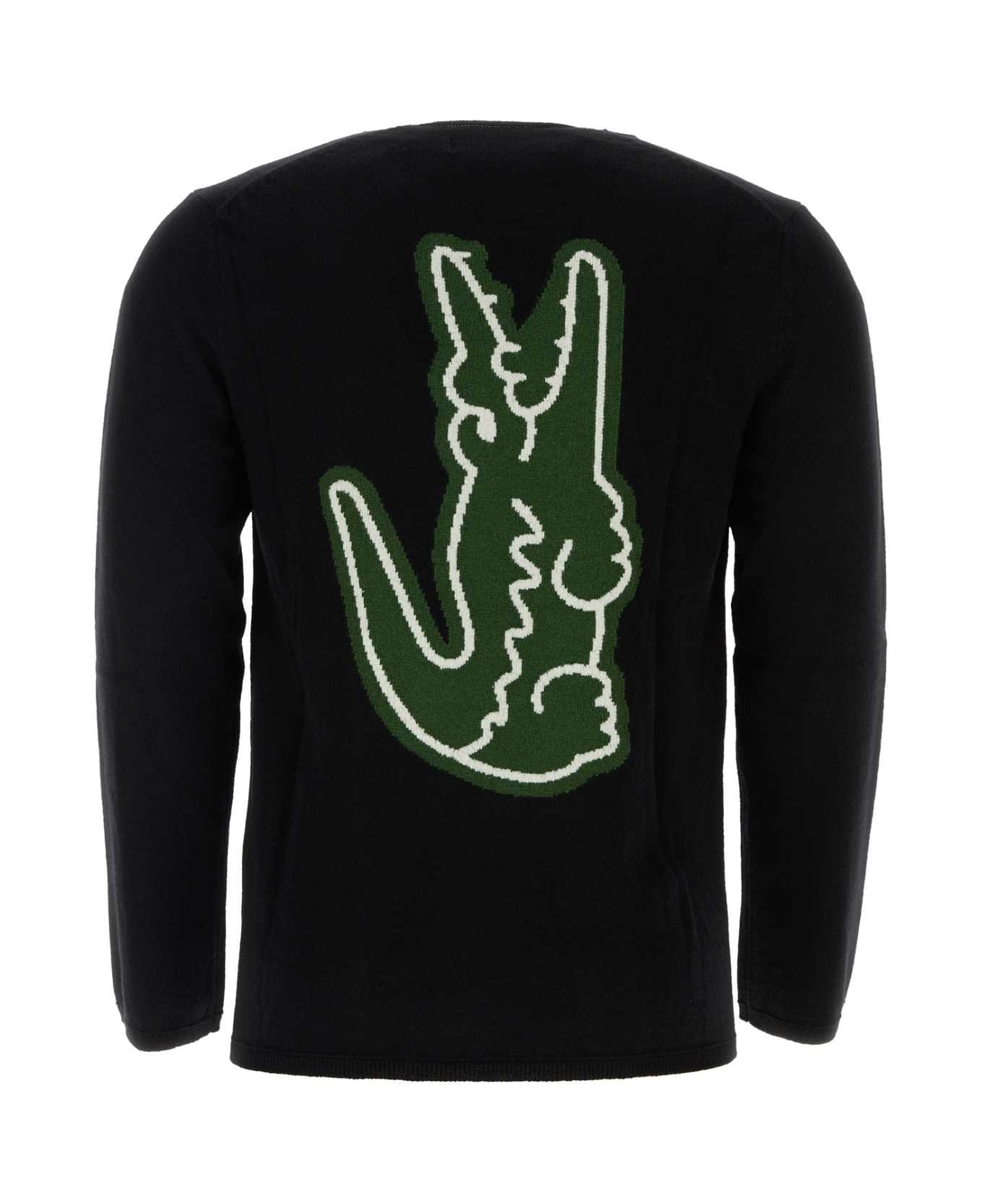 Comme des Garçons Shirt Black Wool Comme Des Garã§ons Play X Lacoste Sweater - BLACK ニットウェア