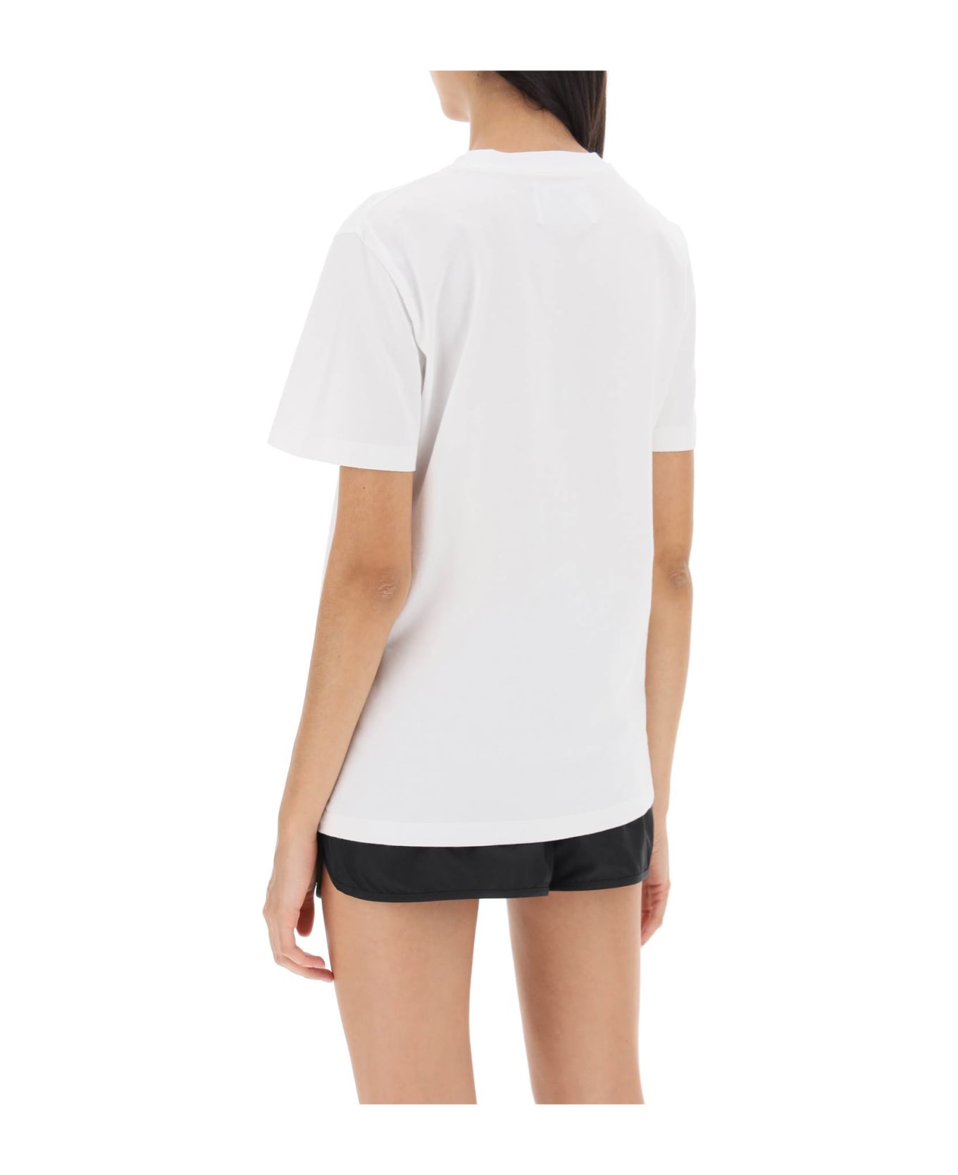 Golden Goose Regular T-shirt With Star Logo - OPTIC WHITE BLACK (Black)