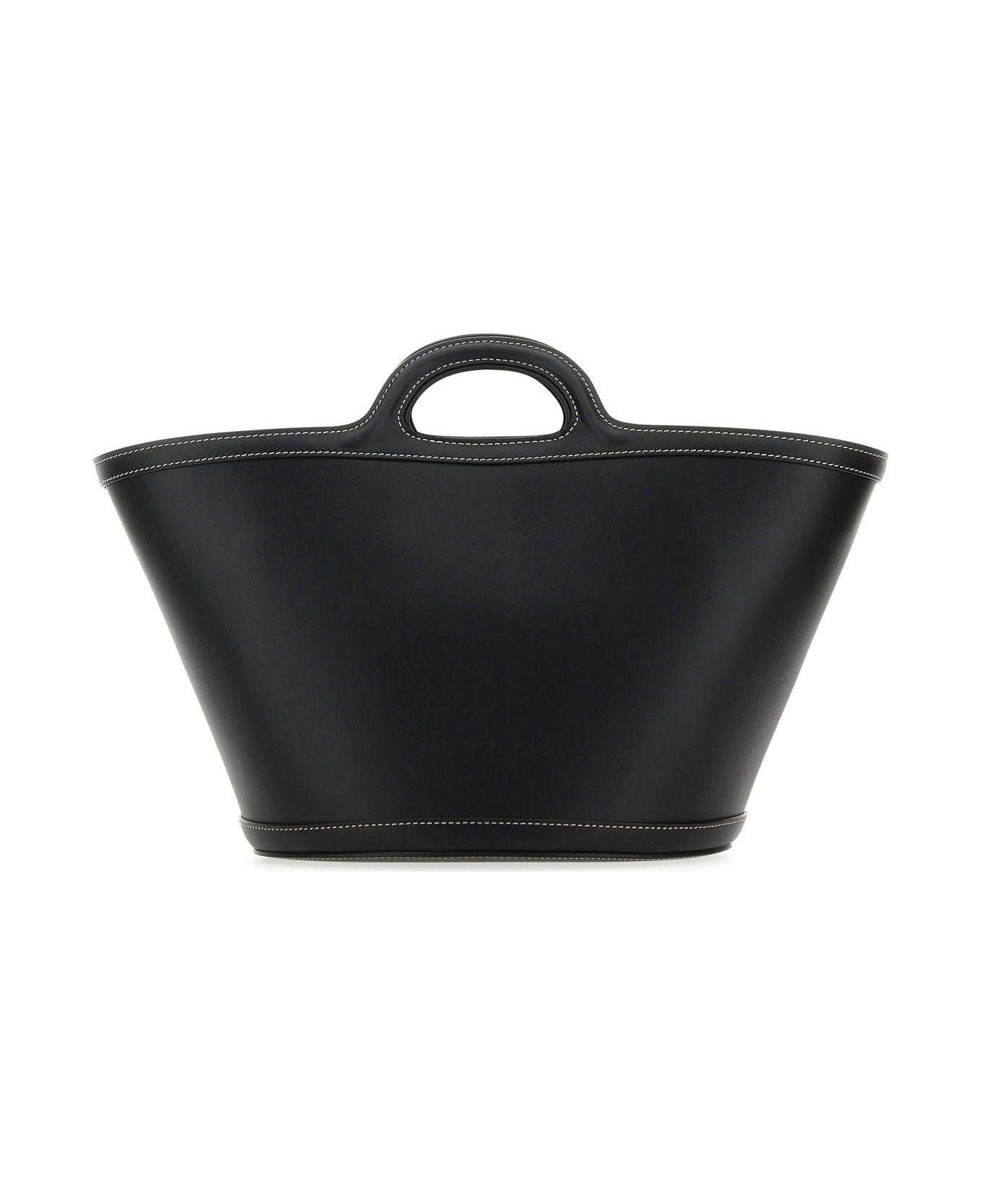 Marni Black Leather Small Tropicalia Handbag - BLACK