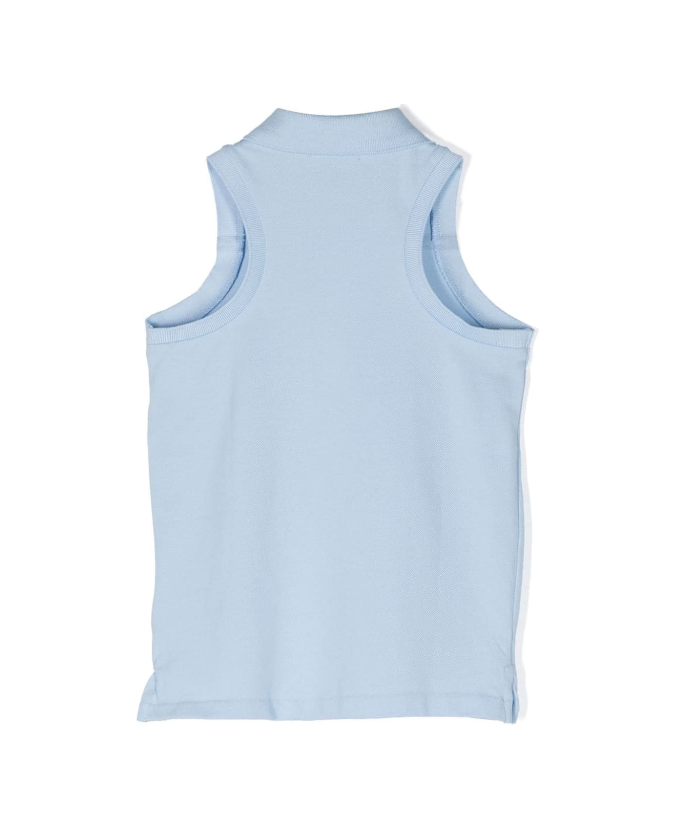 Ralph Lauren Light Blue Sleeveless Polo With Pony - Blue Tシャツ＆ポロシャツ