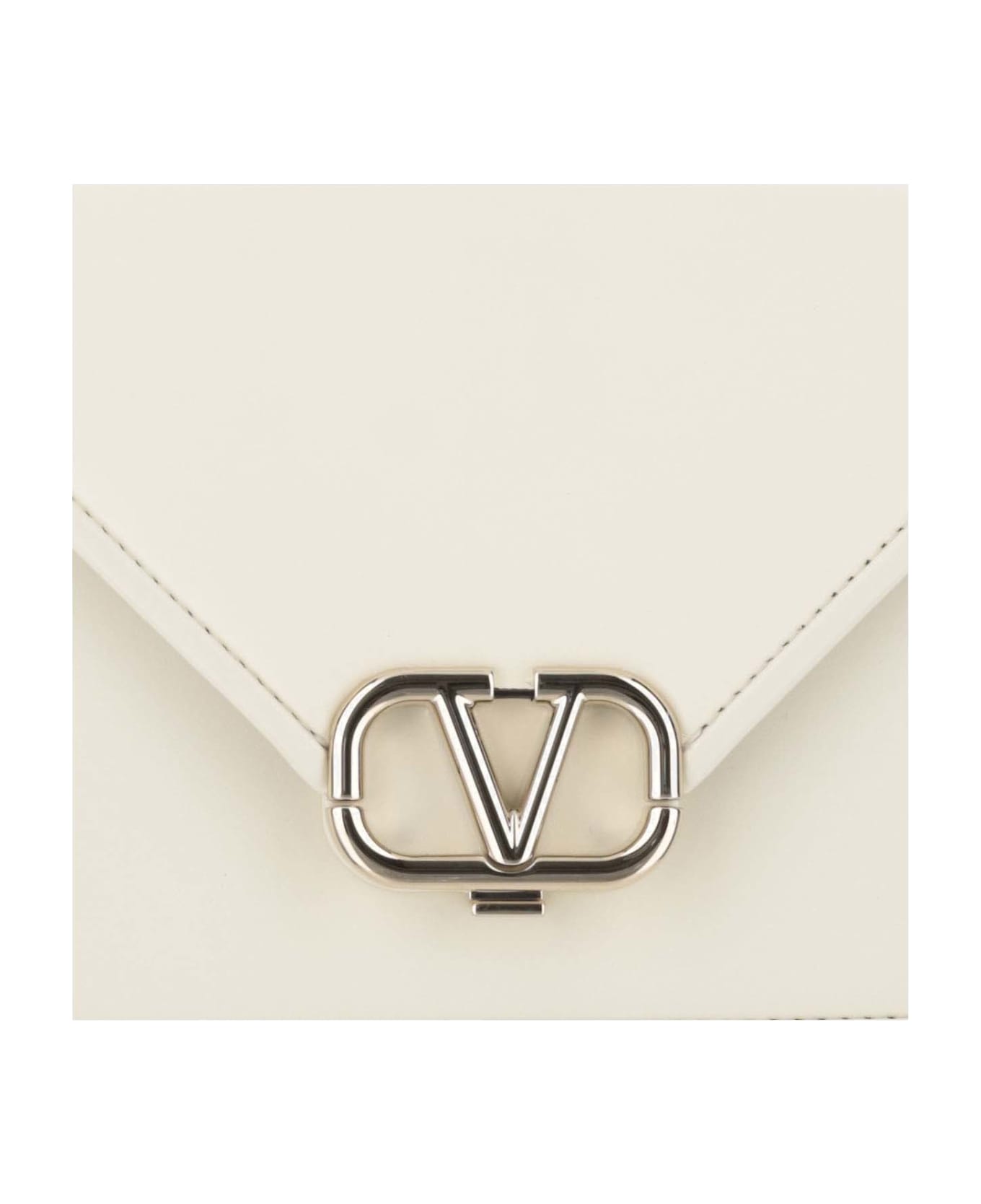 Valentino Garavani Letter Bag Small Shoulder Bag In Smooth Calfskin - White ショルダーバッグ
