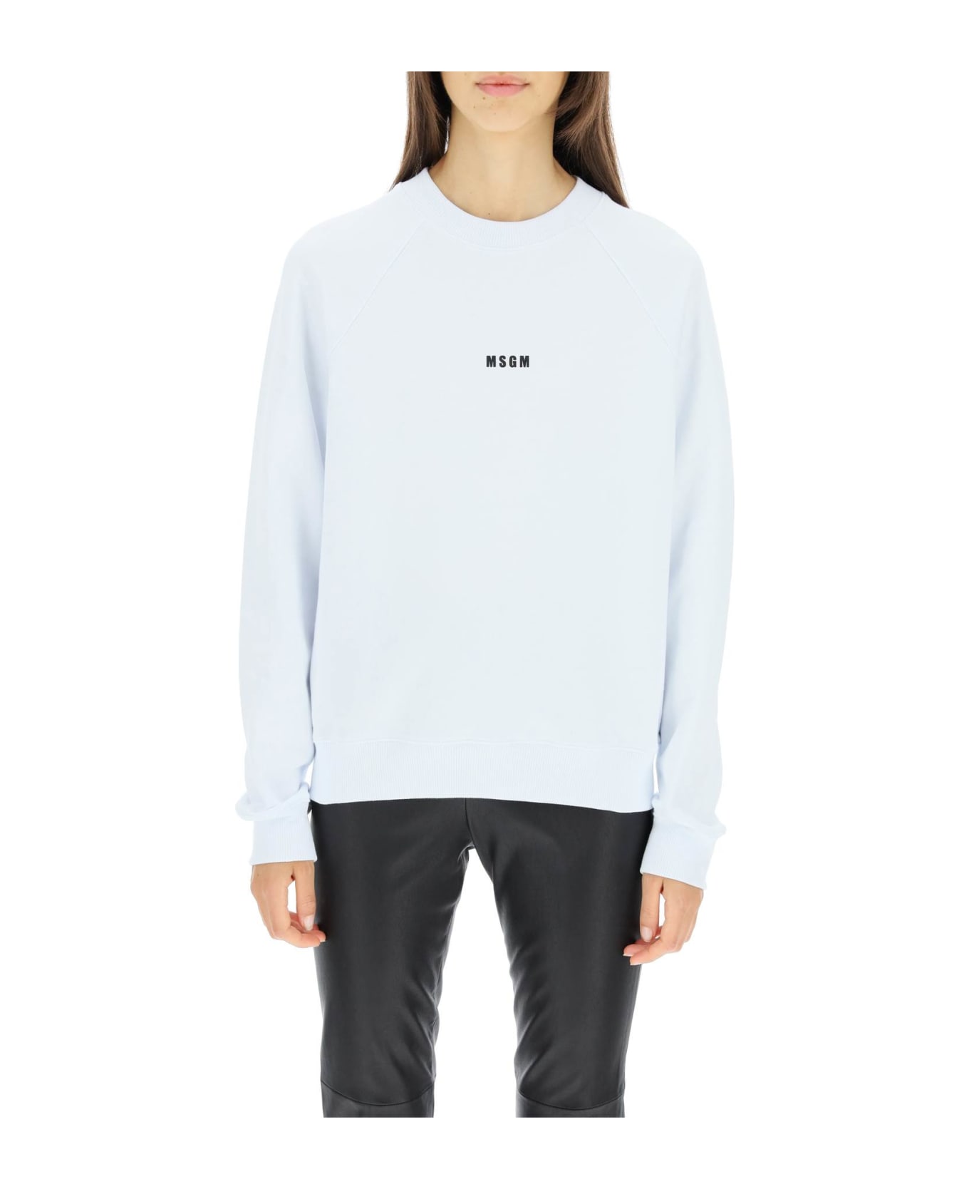 MSGM Mini Logo Cotton Sweatshirt - C フリース