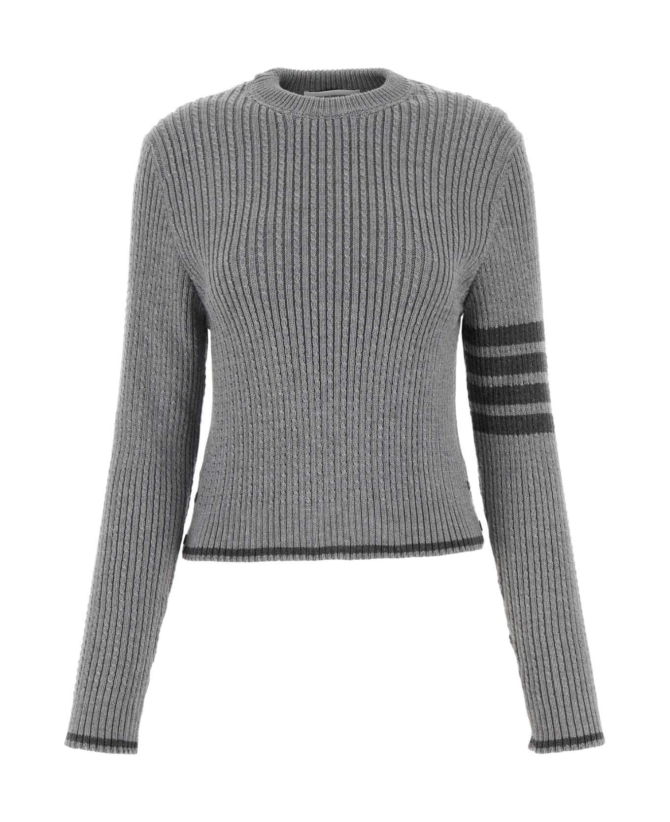 Thom Browne Grey Wool Sweater - LTGREY ニットウェア