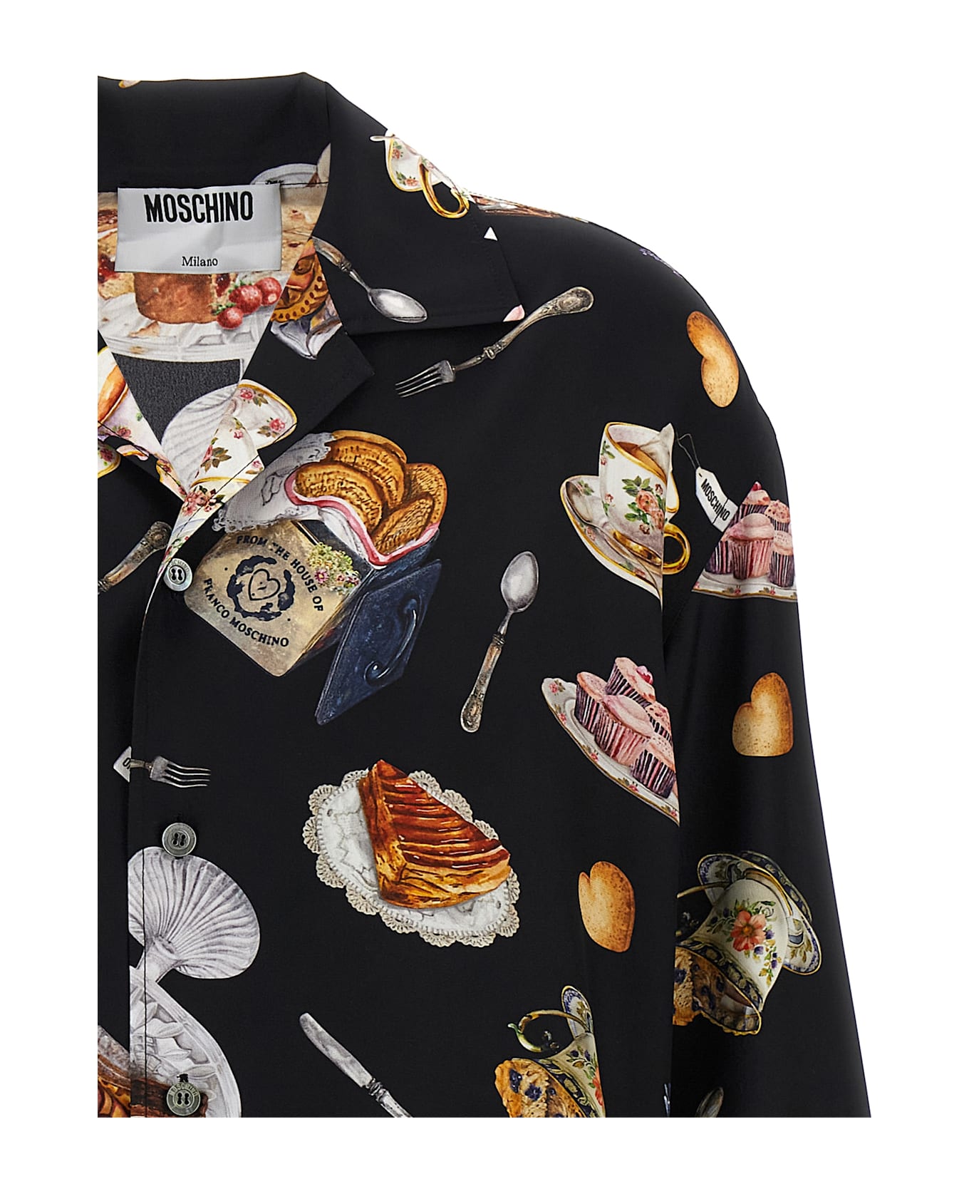 Moschino 
tea Time
 Print Shirt - Multicolor