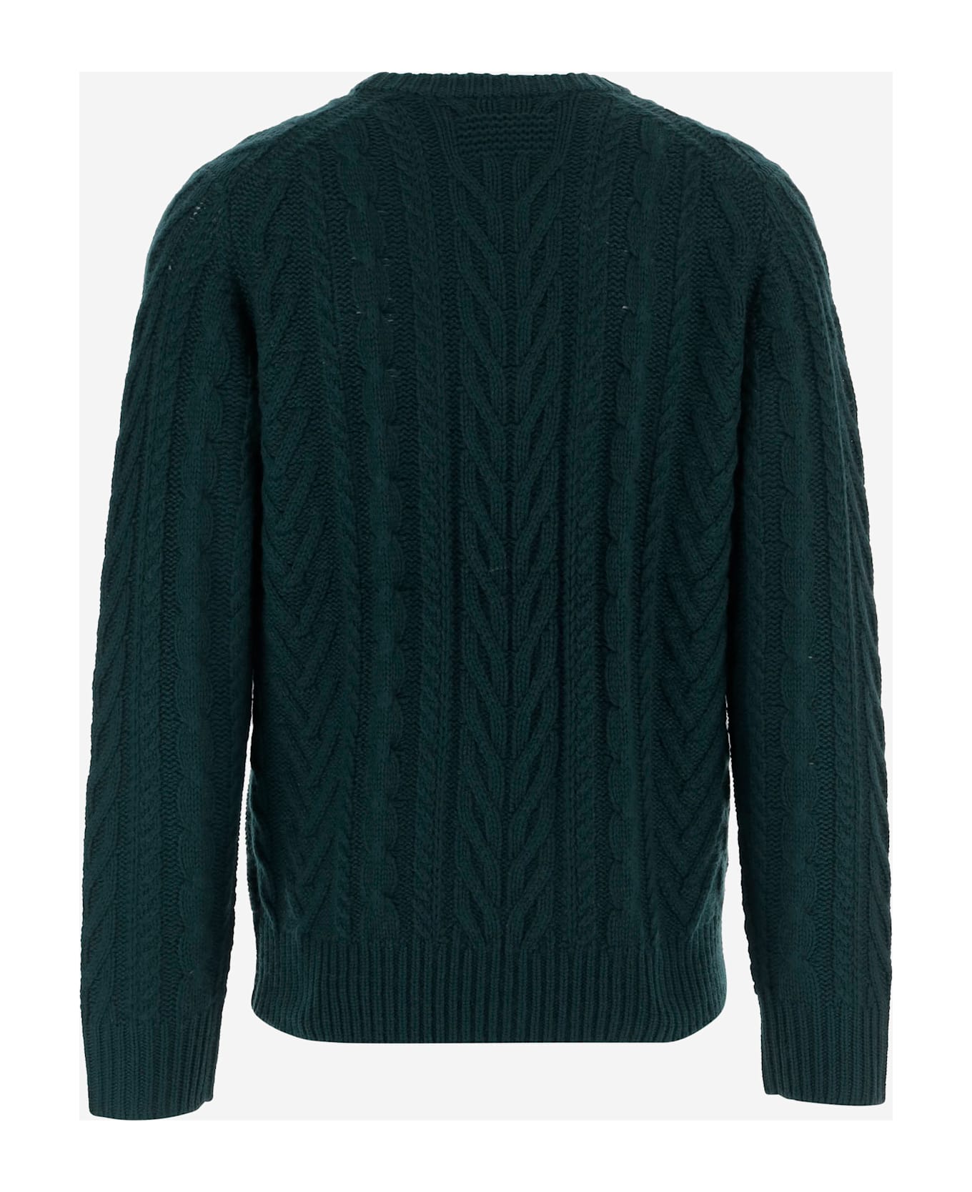 Guest in Residence Cashmere Sweater With Cable Knit - Green
