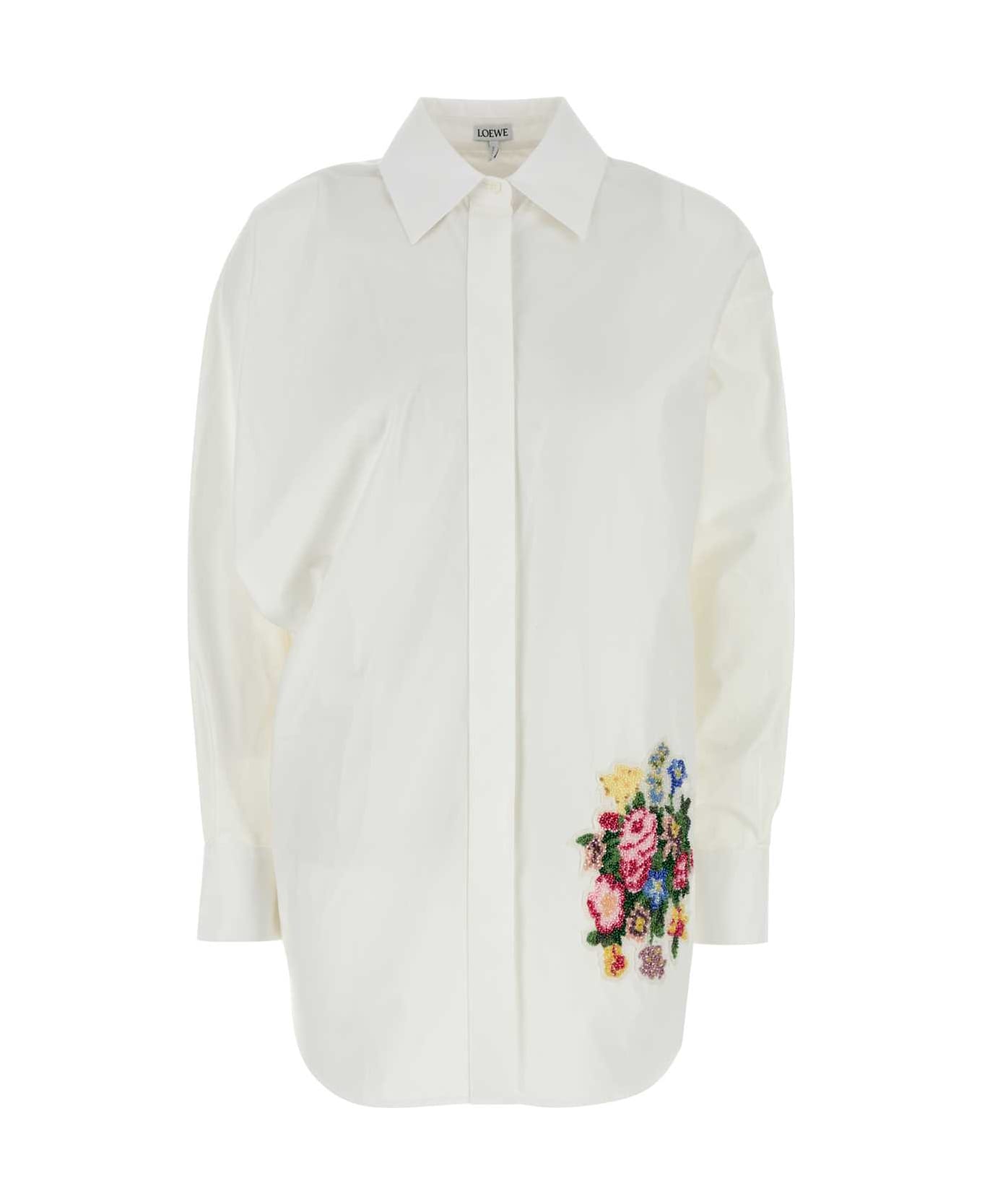 Loewe White Poplin Shirt - WHITE