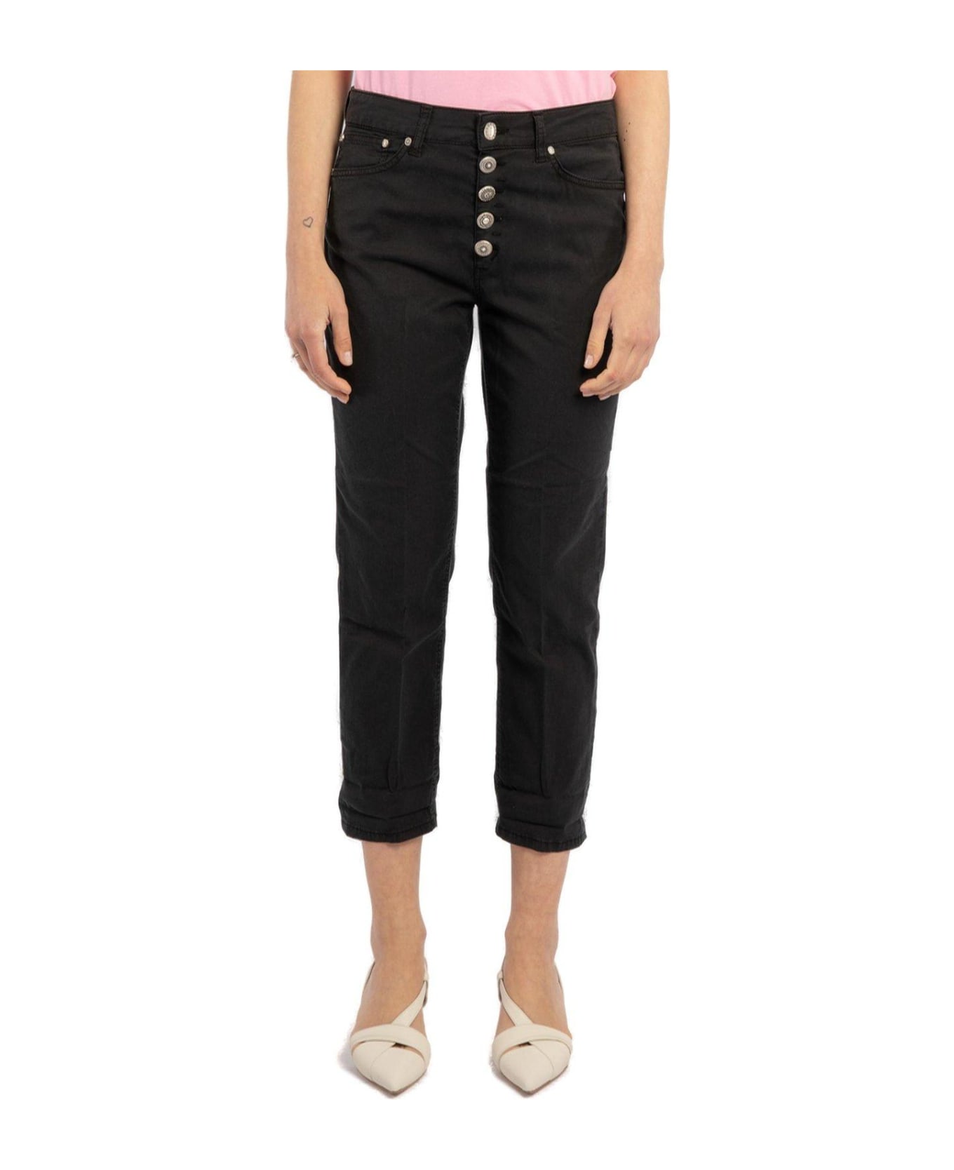 Dondup Straight Leg Cropped Trousers - 999