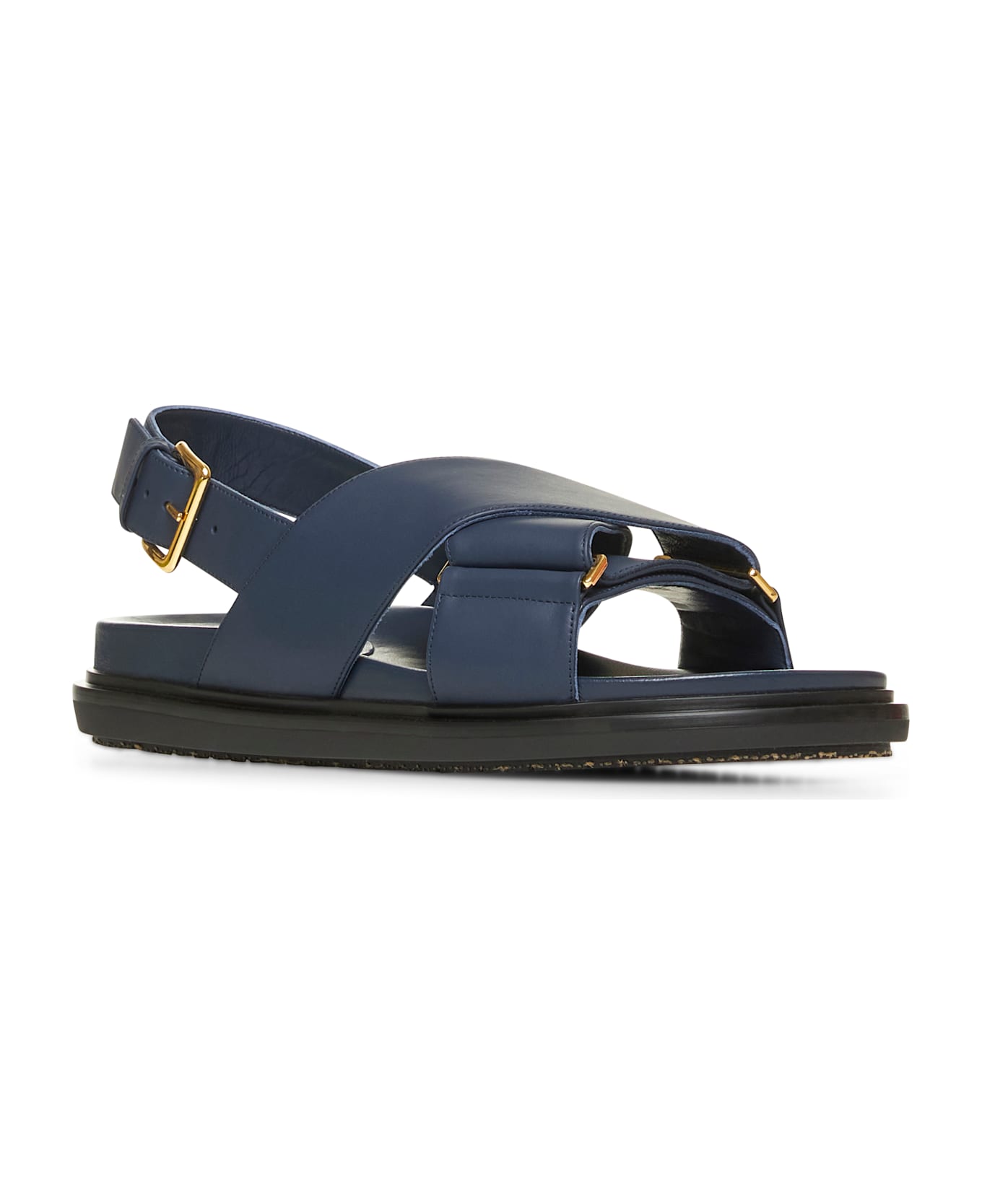 Marni Blue Leather Fussbett Sandals Marni - Blue china