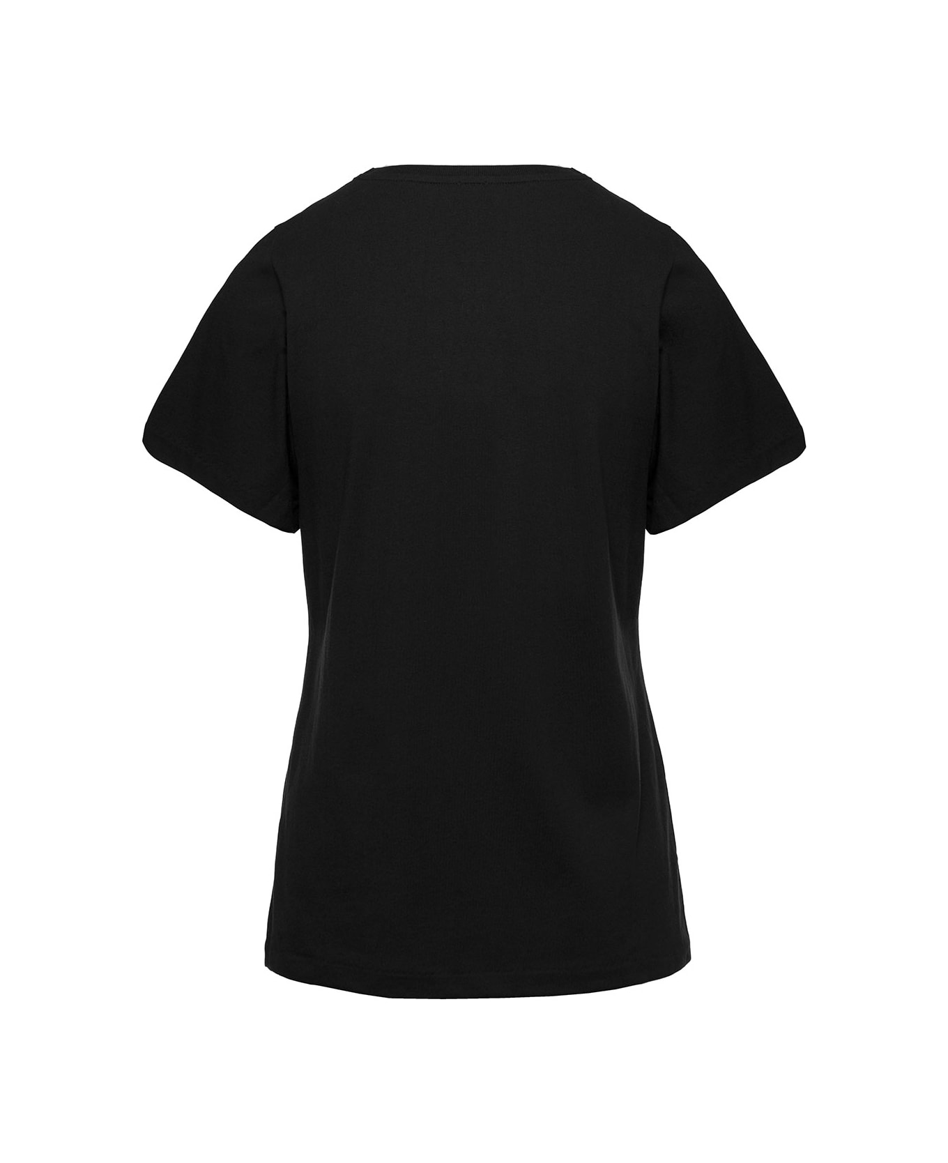 Totême Crewneck T-shirt In Black Cotton Woman - Black