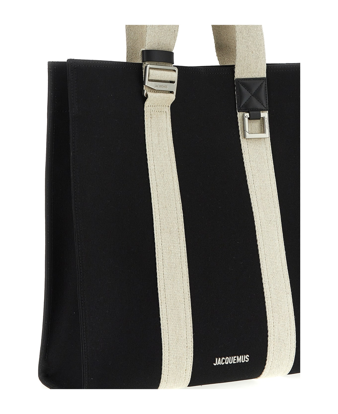 Jacquemus 'le Cabas Cuerda' Shopping Bag - White/Black トートバッグ