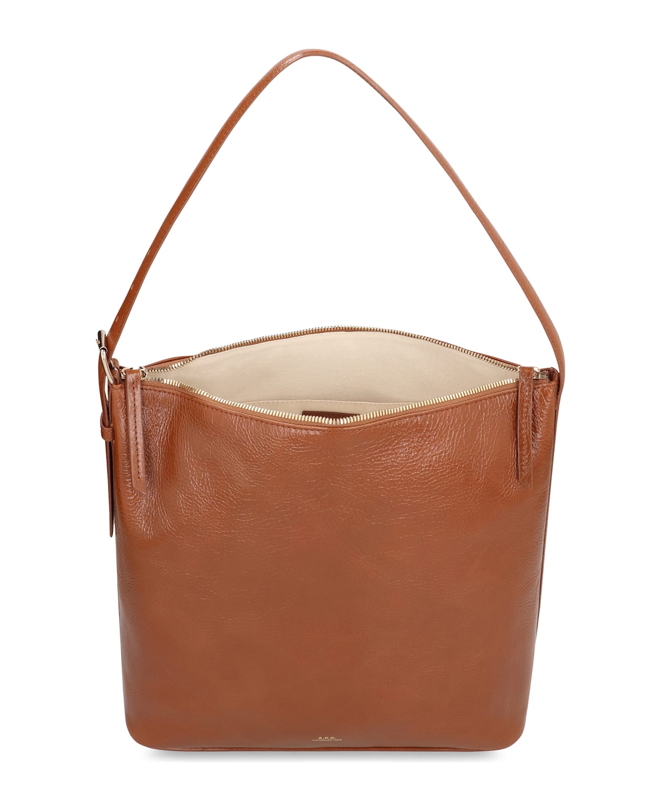 A.P.C. Vera Leather Shoulder Bag - brown