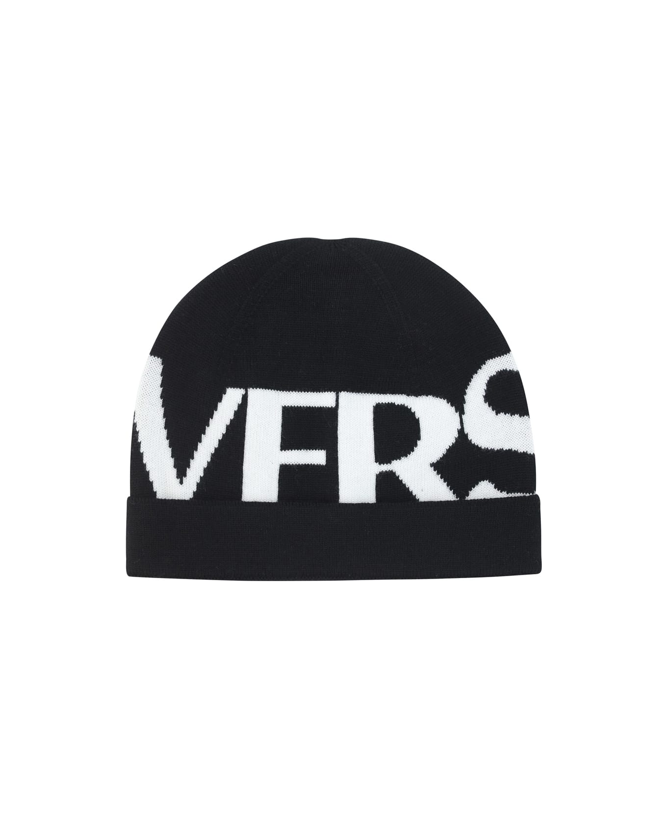 Versace Wool Hat - Nero+bianco 帽子