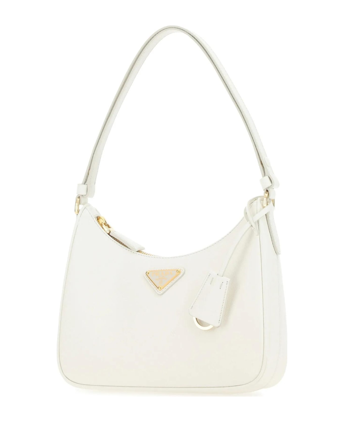 Prada White Leather Shoulder Bag
