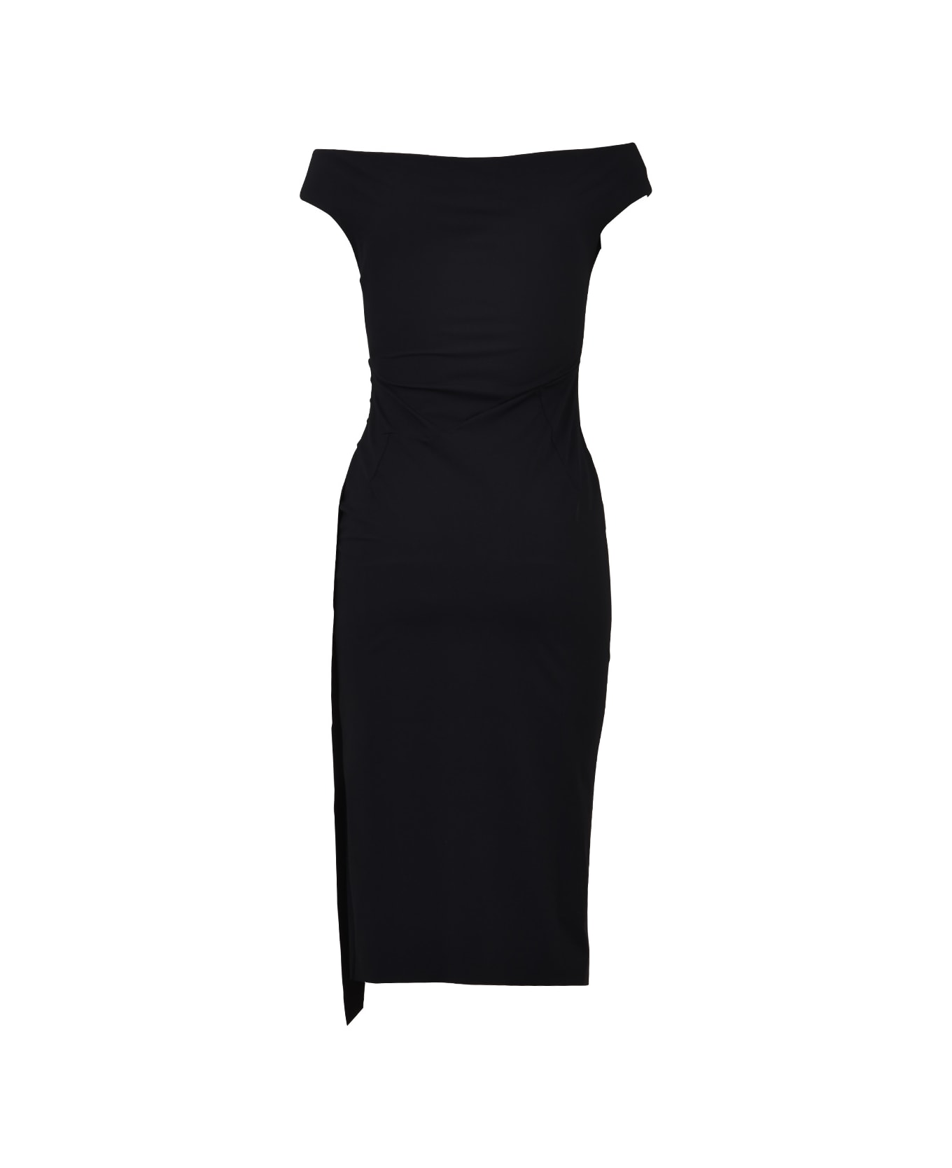La Petit Robe Di Chiara Boni Off Shoulder Dress Black | italist, ALWAYS ...
