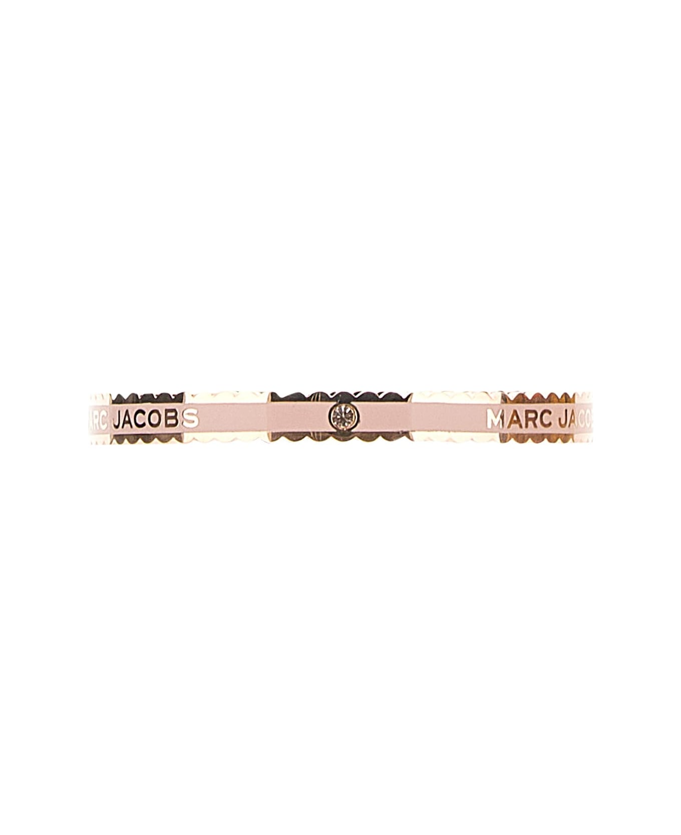 Marc Jacobs The Medallion Scalloped Logo Detailed Bracelet - BEIGE