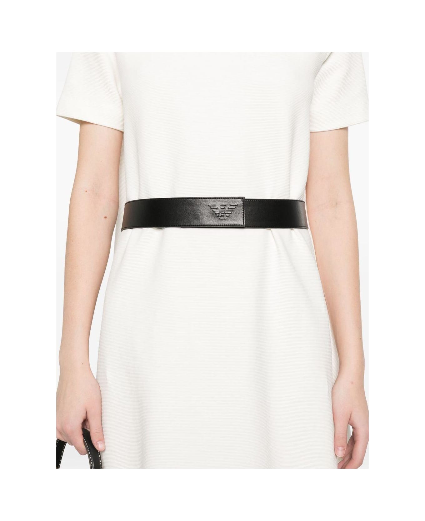 Emporio Armani Belted Dress - White ワンピース＆ドレス