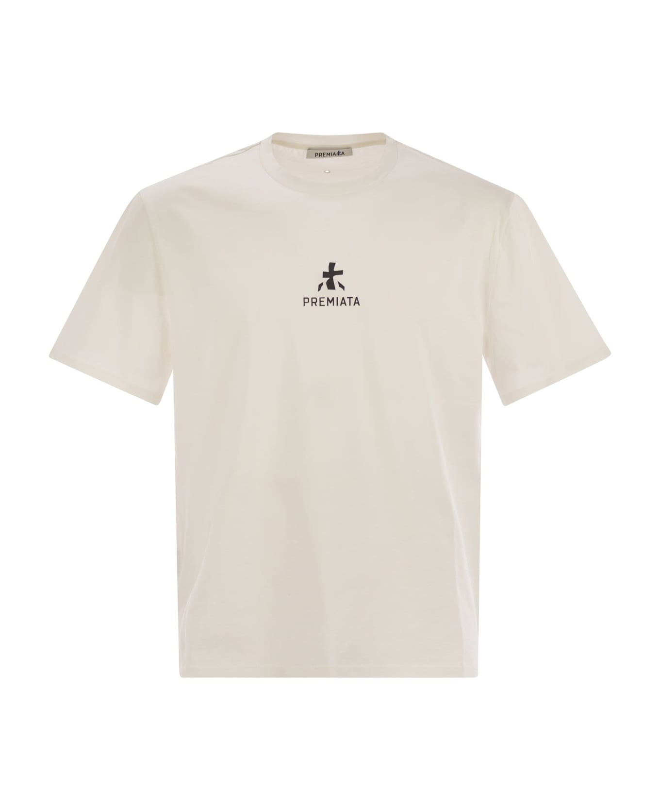 Tシャツ・カットソー PREMIATA SS25 Cotton jersey T-shirt (PA1017 WHITE) PREMIATA: T-shirt men - White | Premiata t-shirt PA1017